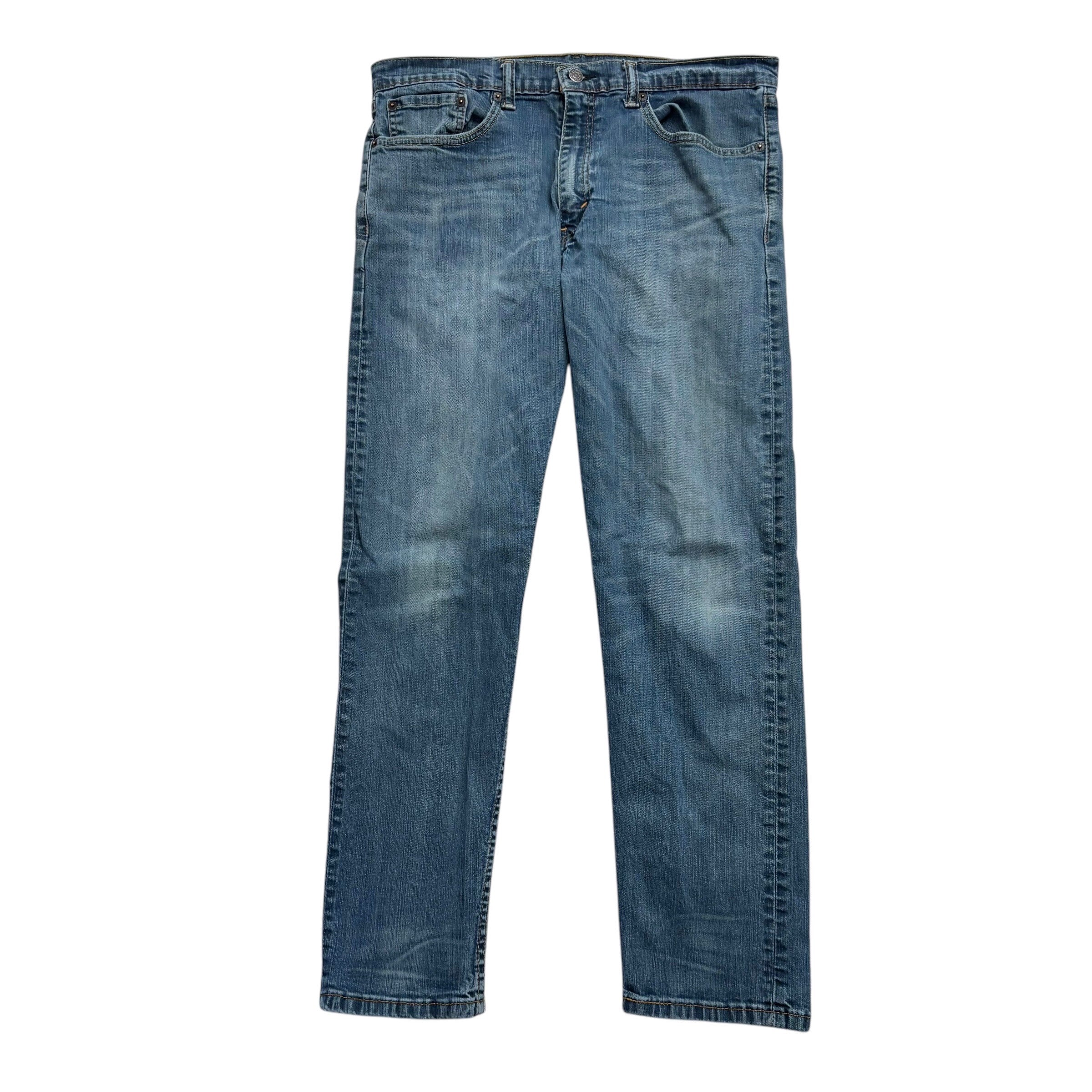 Levis 502 Jeans W34 L30 Mens Blue Regular Tapered Fit Stretch Denim (F)