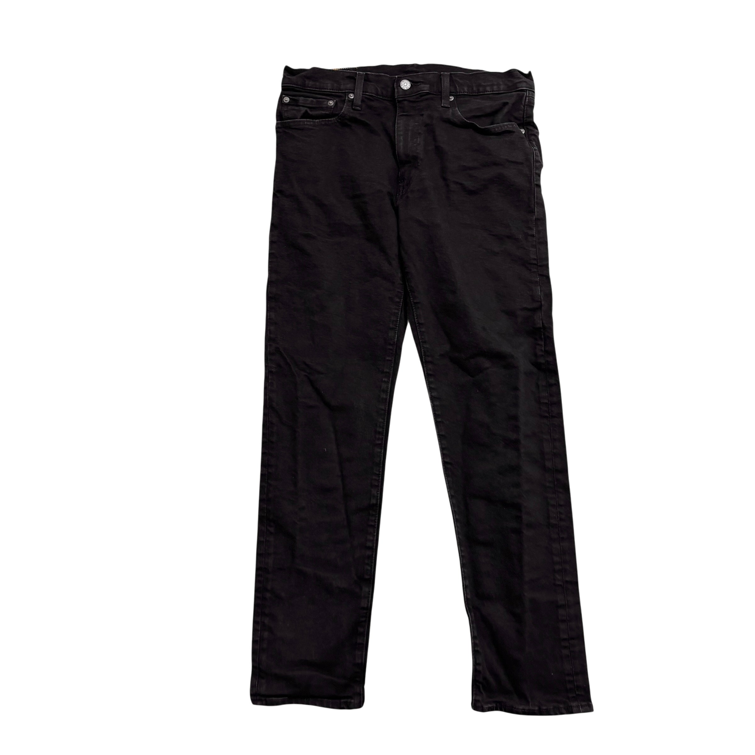 Levis 502 Jeans W33 L31 Mens Black Regular Tapered Fit Stretch Premium Denim (E)