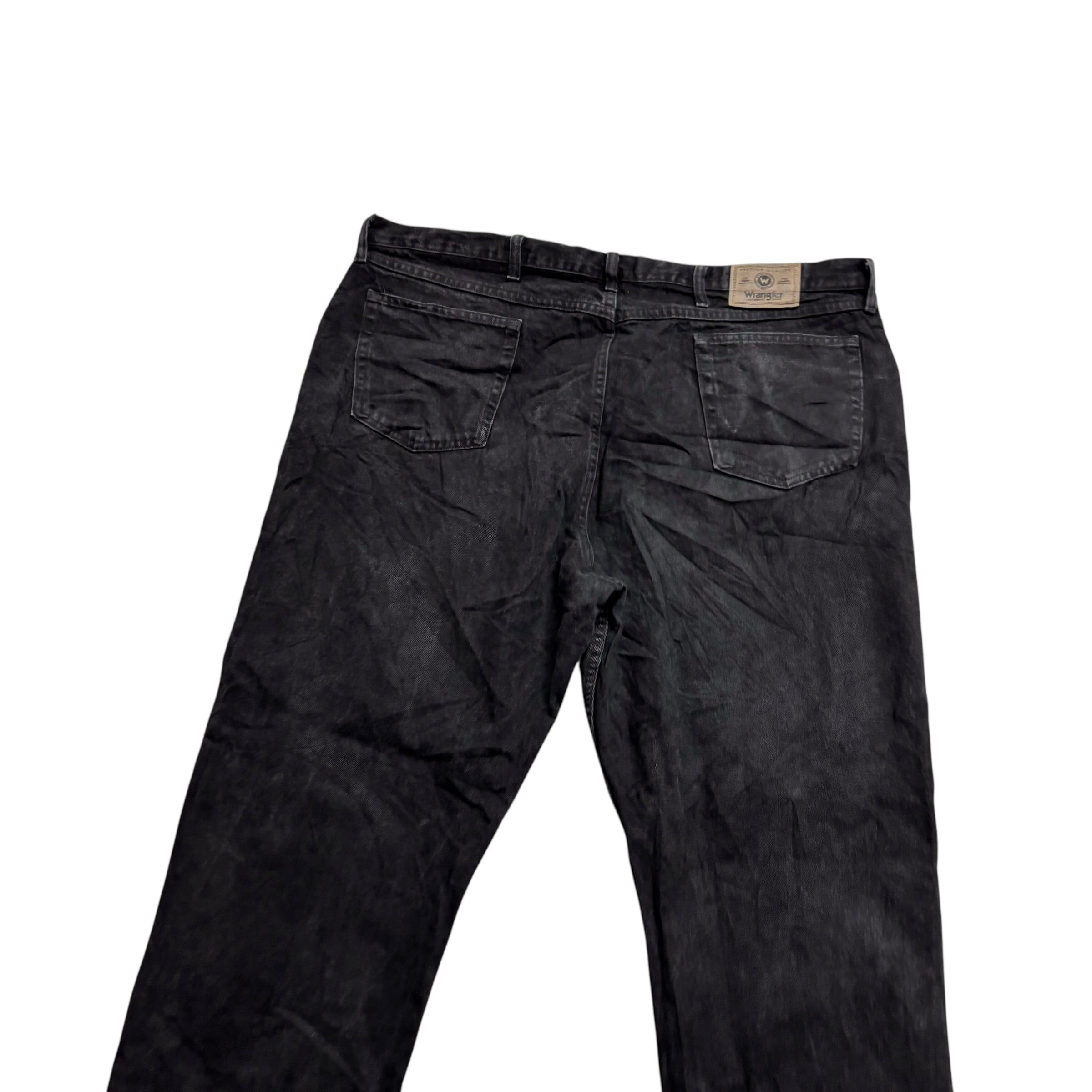 Wrangler Jeans W44 L30 Mens Black Baggy Relaxed Straight Fit Vintage Denim (E)