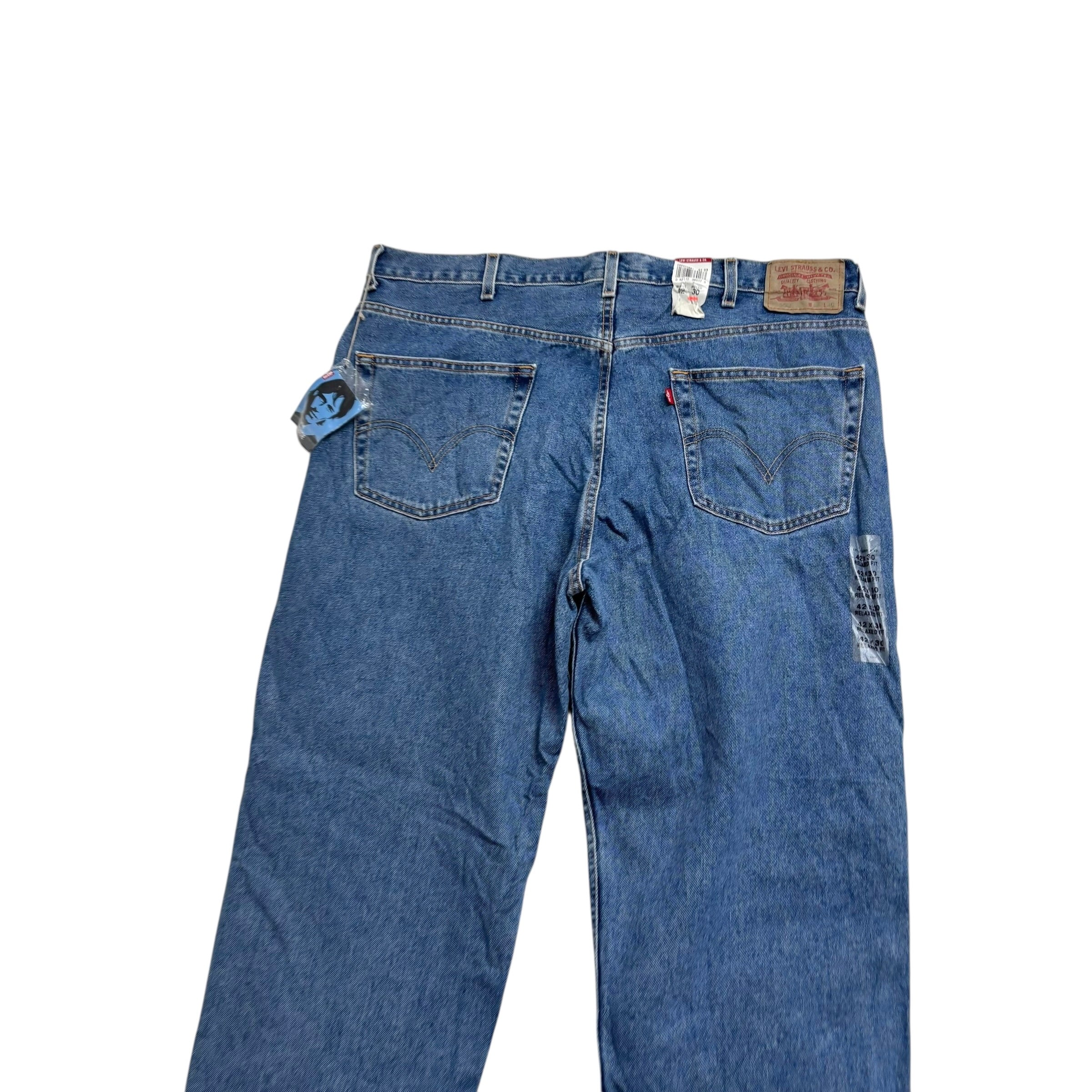 Levis 550 Jeans W42 L30 Mens Mid Blue Baggy Relaxed Straight Vintage Denim (E)