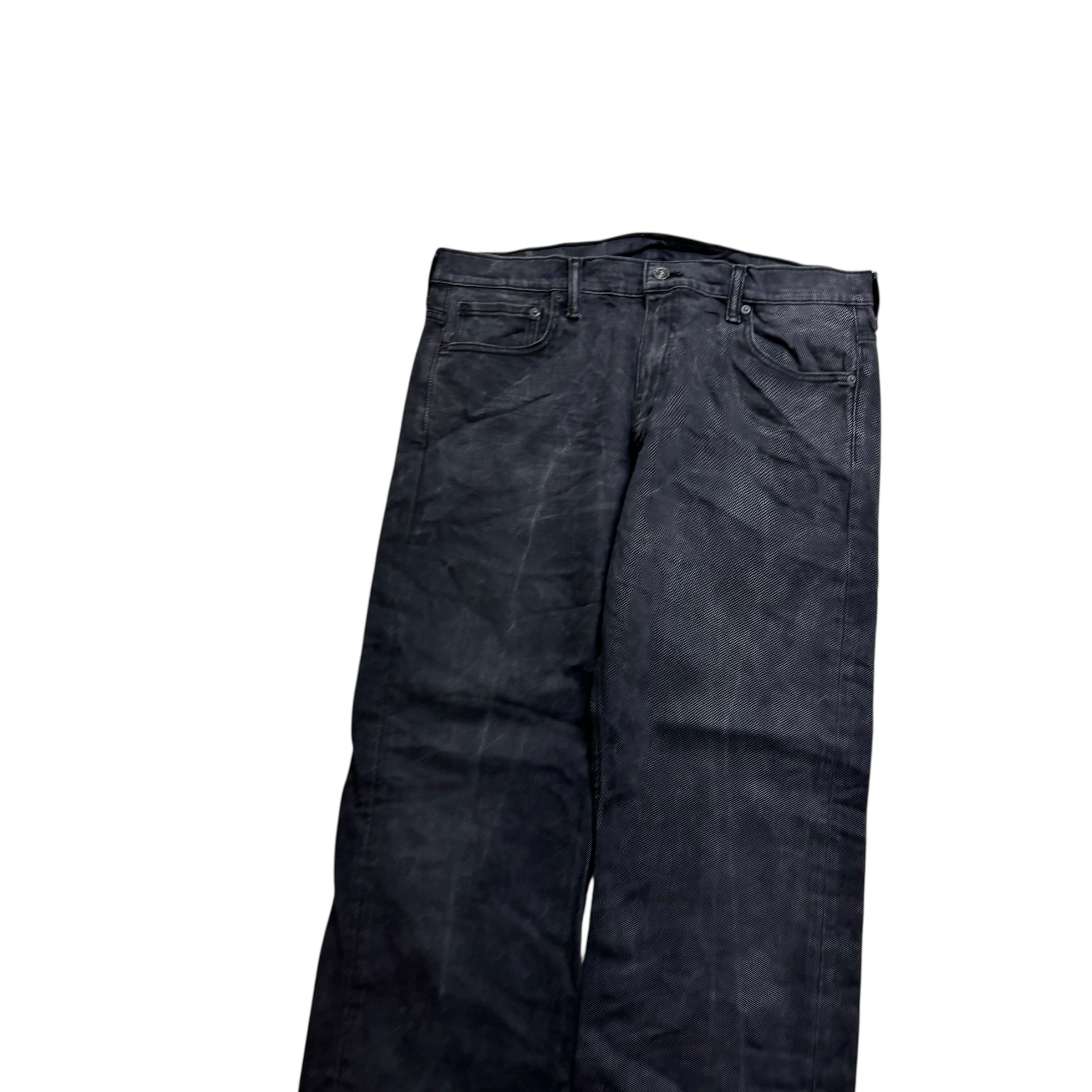Levis 569 Jeans W36 L29 Mens Black Baggy Relaxed Straight Fit Stretch Denim