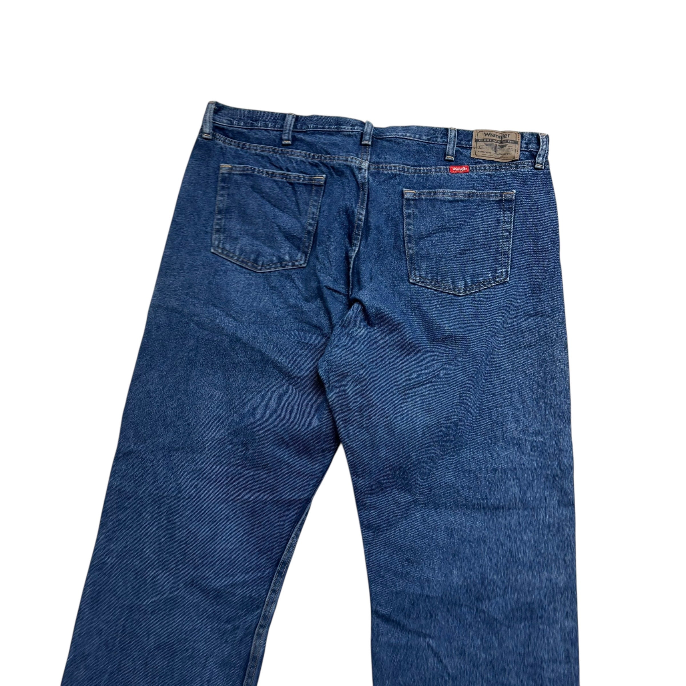 Wrangler Jeans W42 L32 Mens Mid Blue Relaxed Straight Fit Baggy Denim (E)