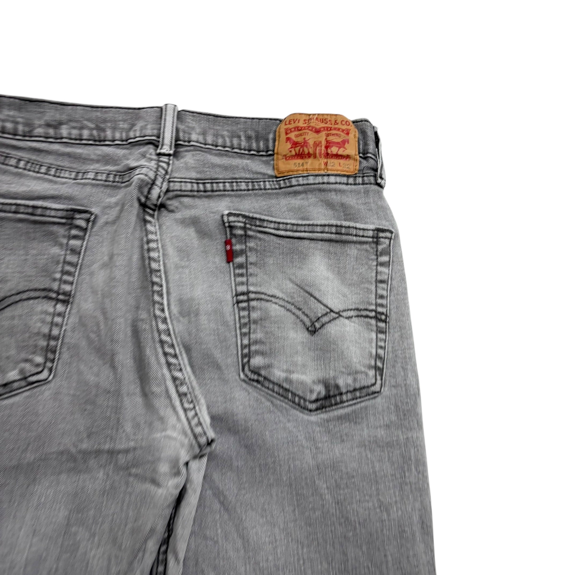 Levis 513 Jeans W30 L31 Mens Grey Slim Straight Fit Stretch Denim