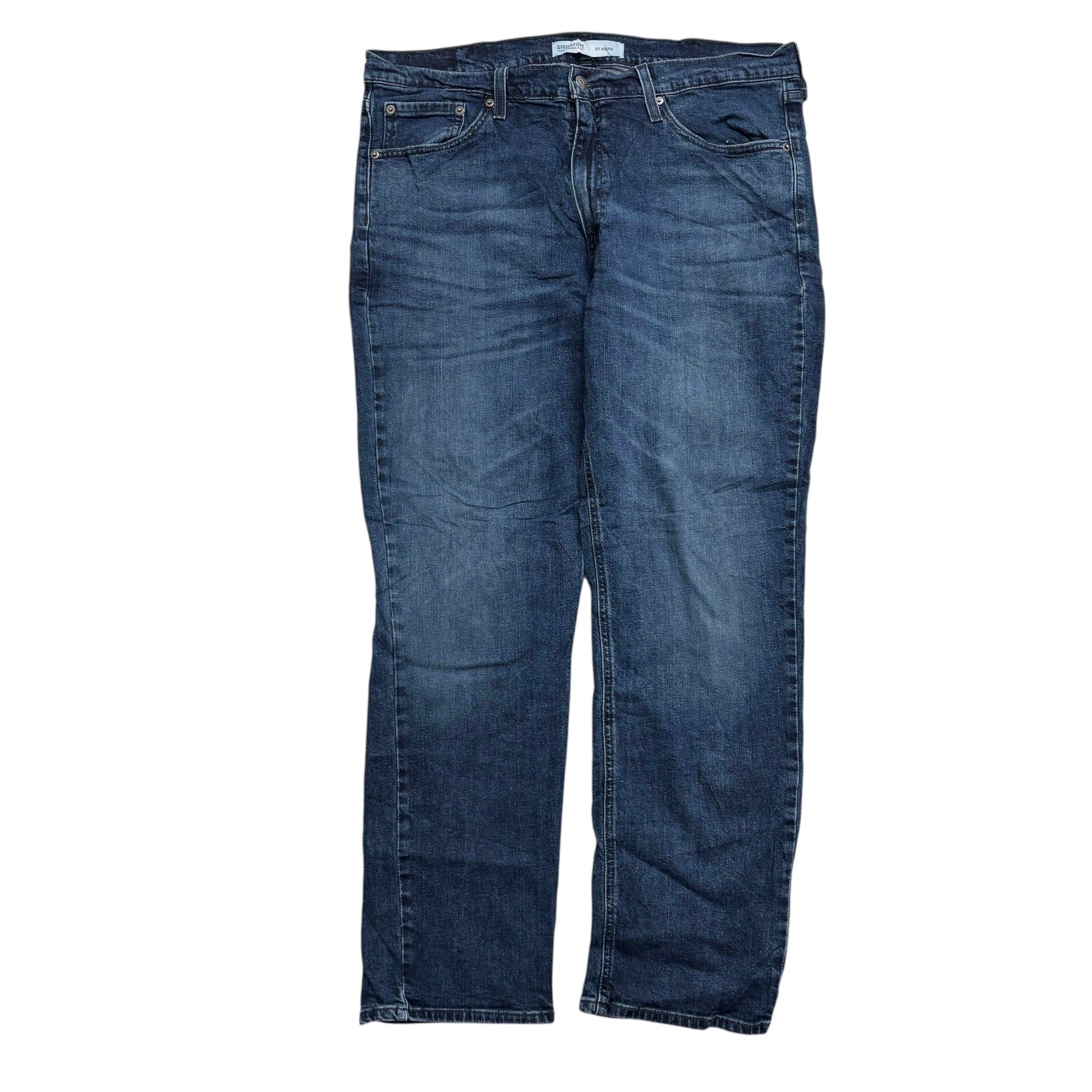 Levis Signature Jeans W38 L32 Mens Navy Blue Athletic Fit Stretch (E)