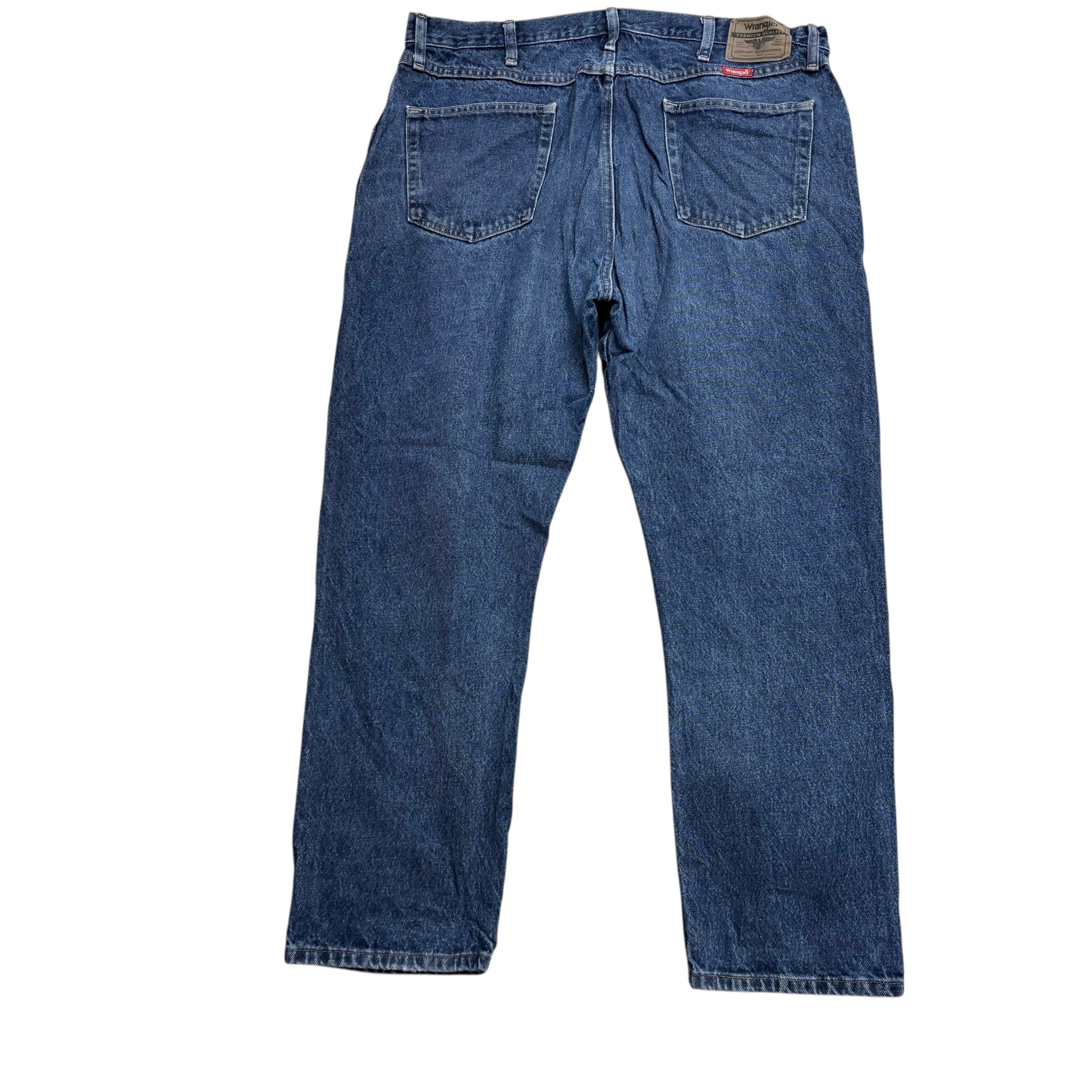 Wrangler Jeans W40 L30 Mens Mid Blue Regular Straight Fit Denim