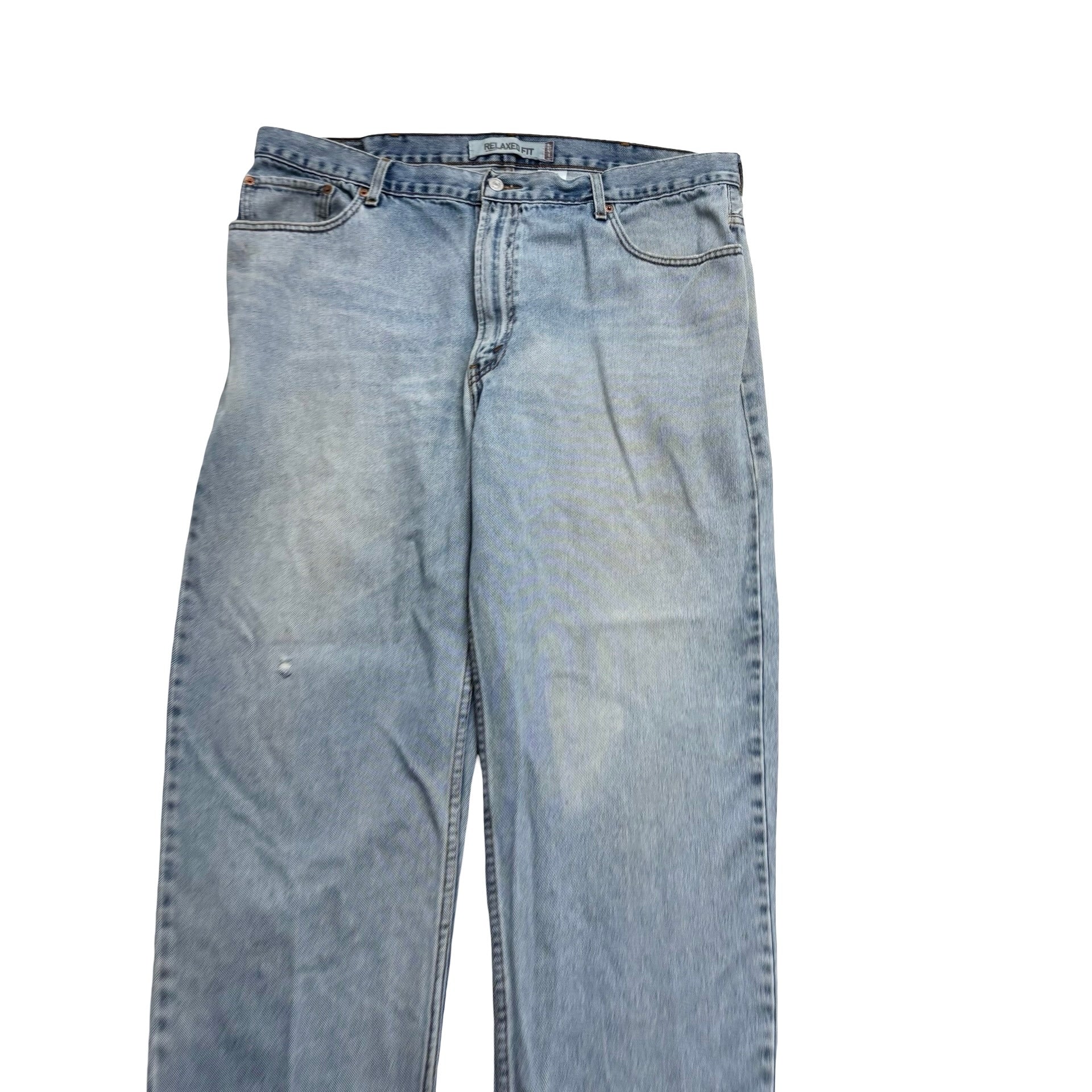 Levis 550 Jeans W42 L31 Mens Light Blue Relaxed Straight Fit Vintage Denim (F)