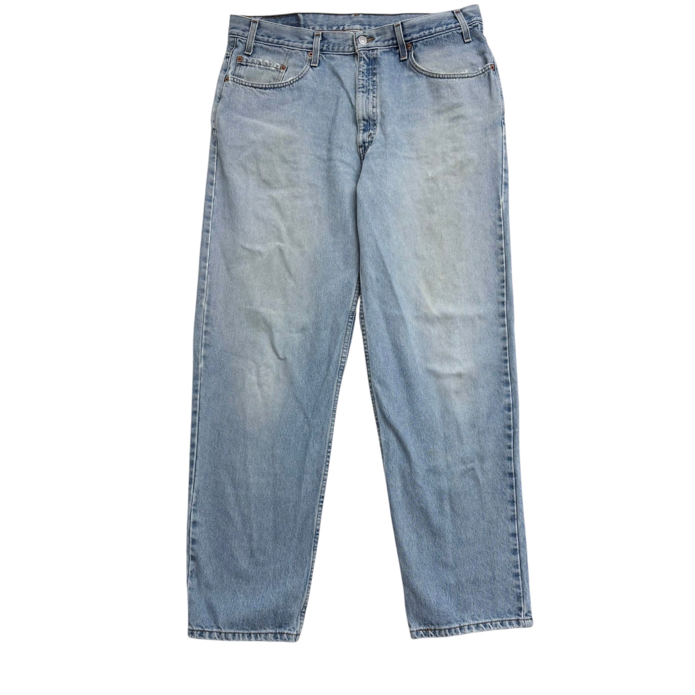 Levis 550 Jeans W38 L32 Mens Light Blue Relaxed Straight Vintage Denim (F)