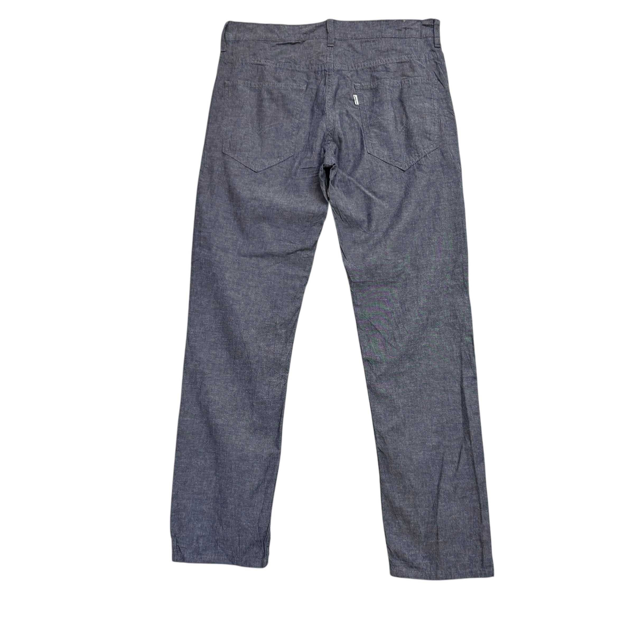 Levis Trousers W32 L30 Mens Grey Regular Tapered Fit Cotton Pants (E)