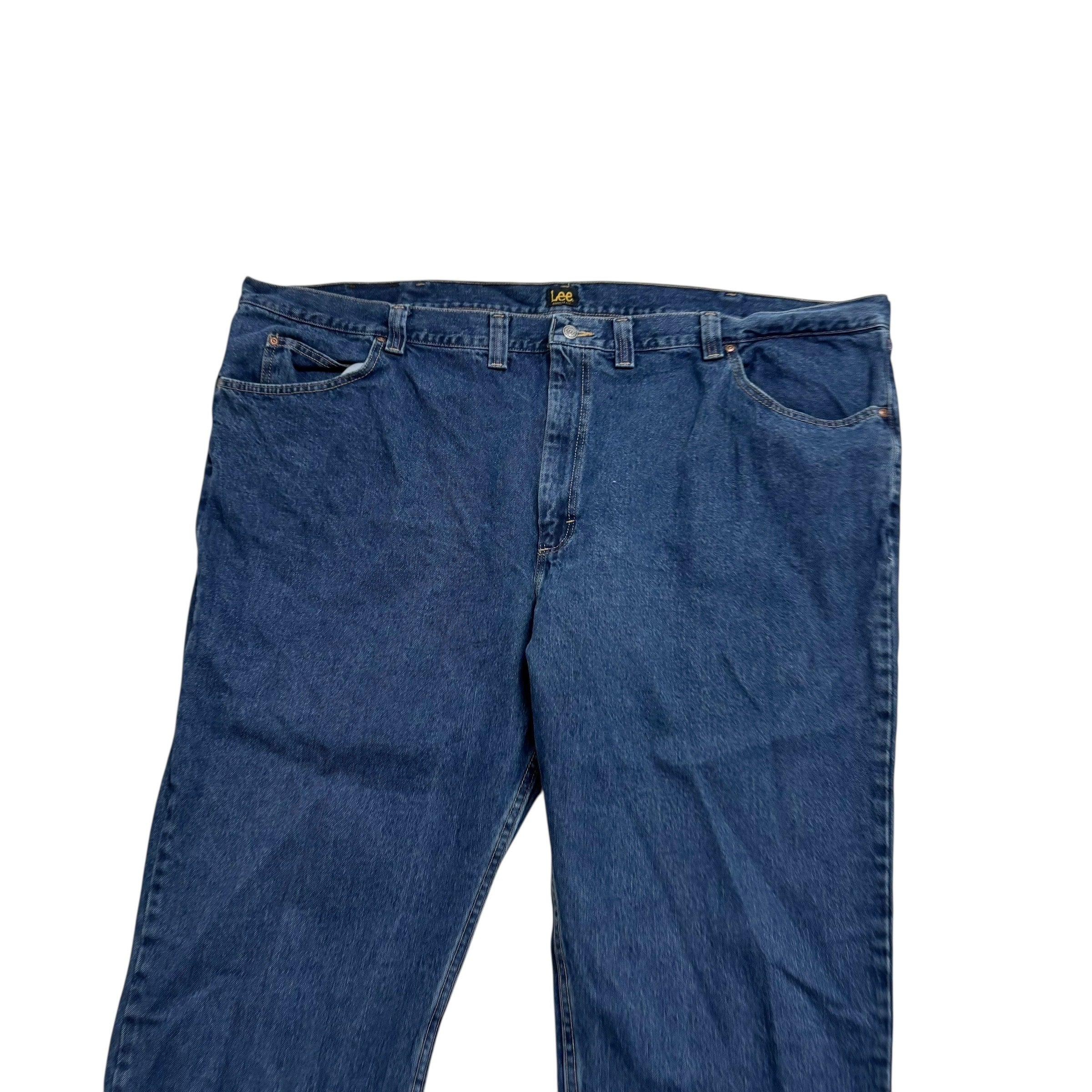 Lee Jeans W56 L30 Mens Dark Blue Regular Straight Fit Denim (E)
