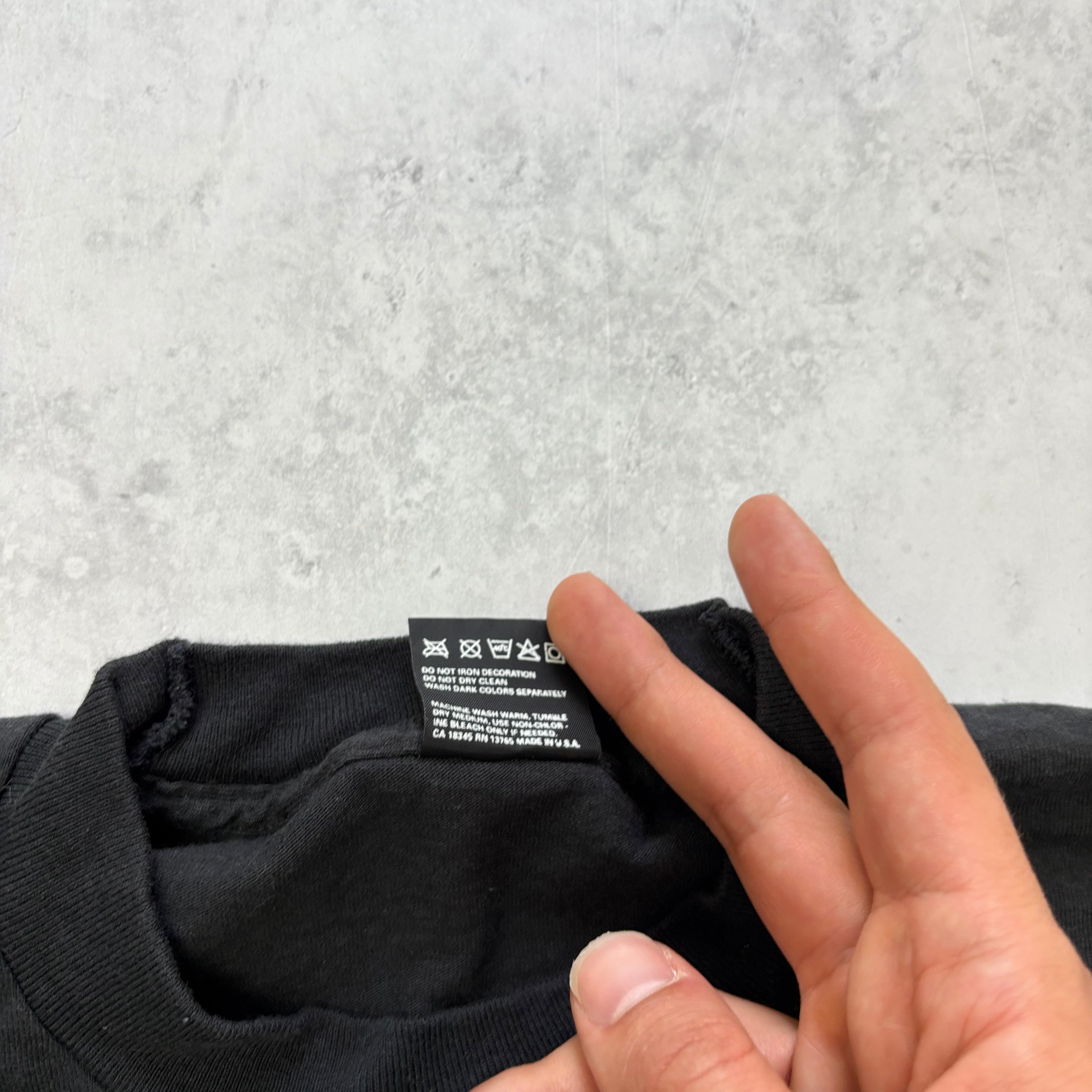 Vintage T Shirt Mens Medium Black Single Stitch Graphic Print 90s Gymnastics (E)