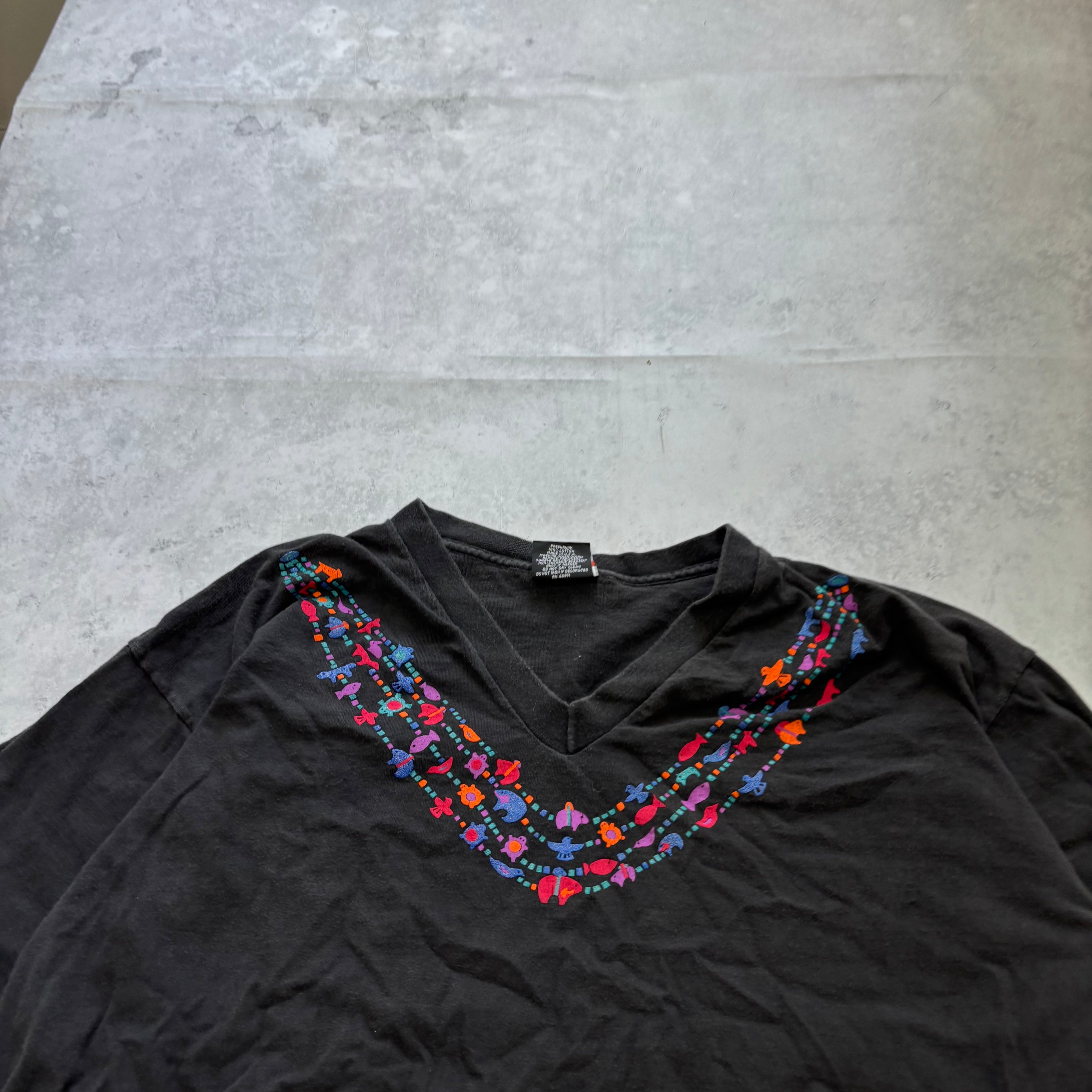 Vintage T Shirt Mens XL Black Single Stitch Graphic Print 90s USA (F)