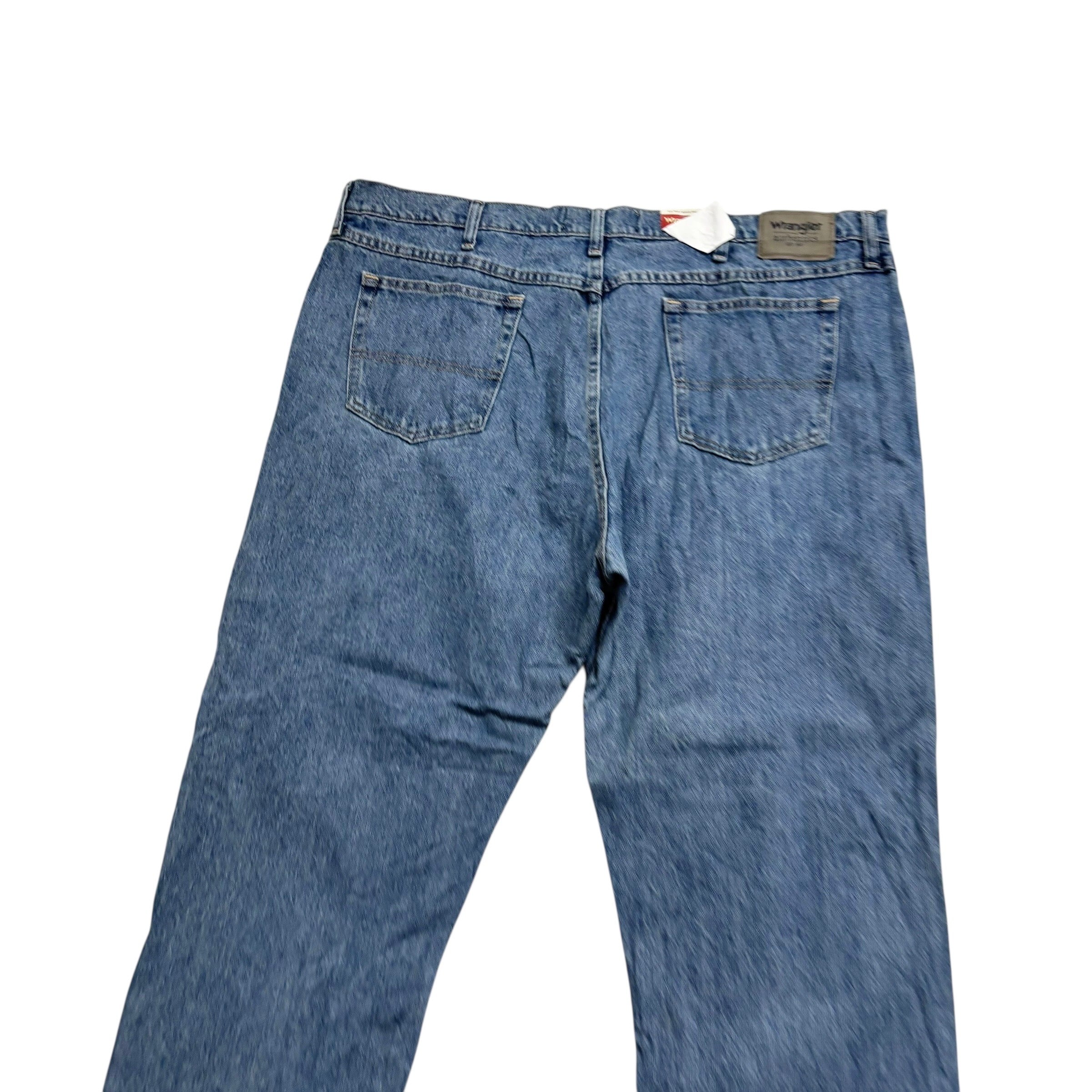 Wrangler Jeans W44 L30 Mens Mid Blue Relaxed Straight Fit Denim (E)