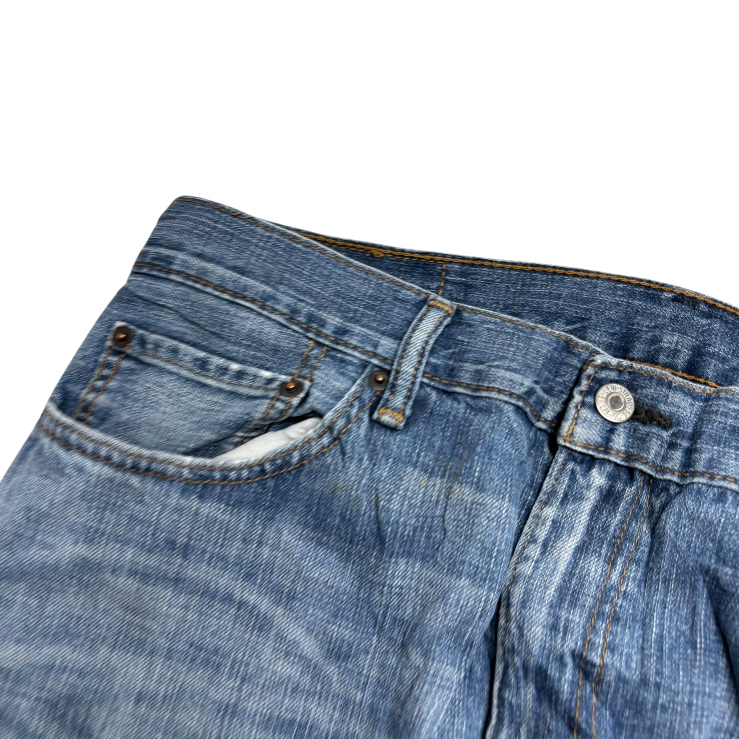 Levis 559 Jeans W34 L30 Mens Mid Blue Baggy Relaxed Straight Fit Denim (F)