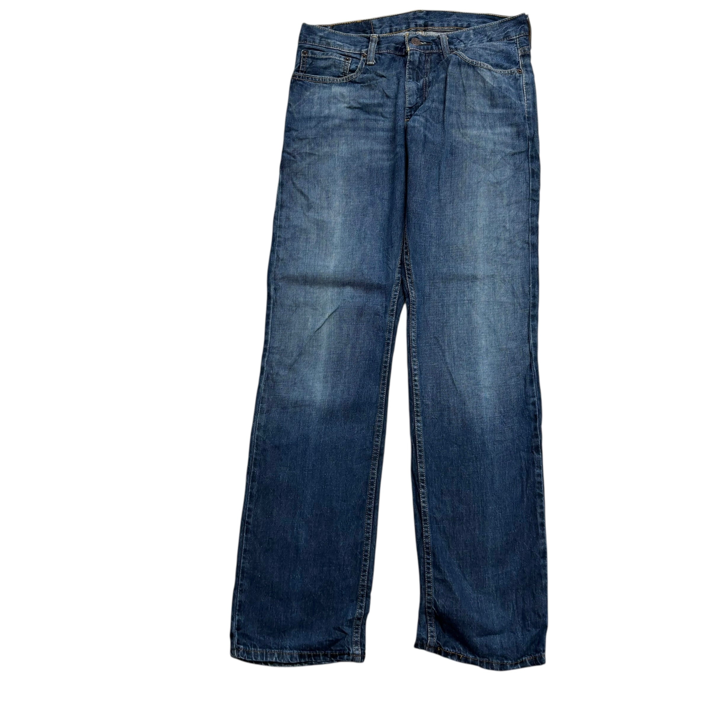 Levis 514 Jeans W32 L34 Mens Dark Blue Regular Straight Fit Vintage Denim