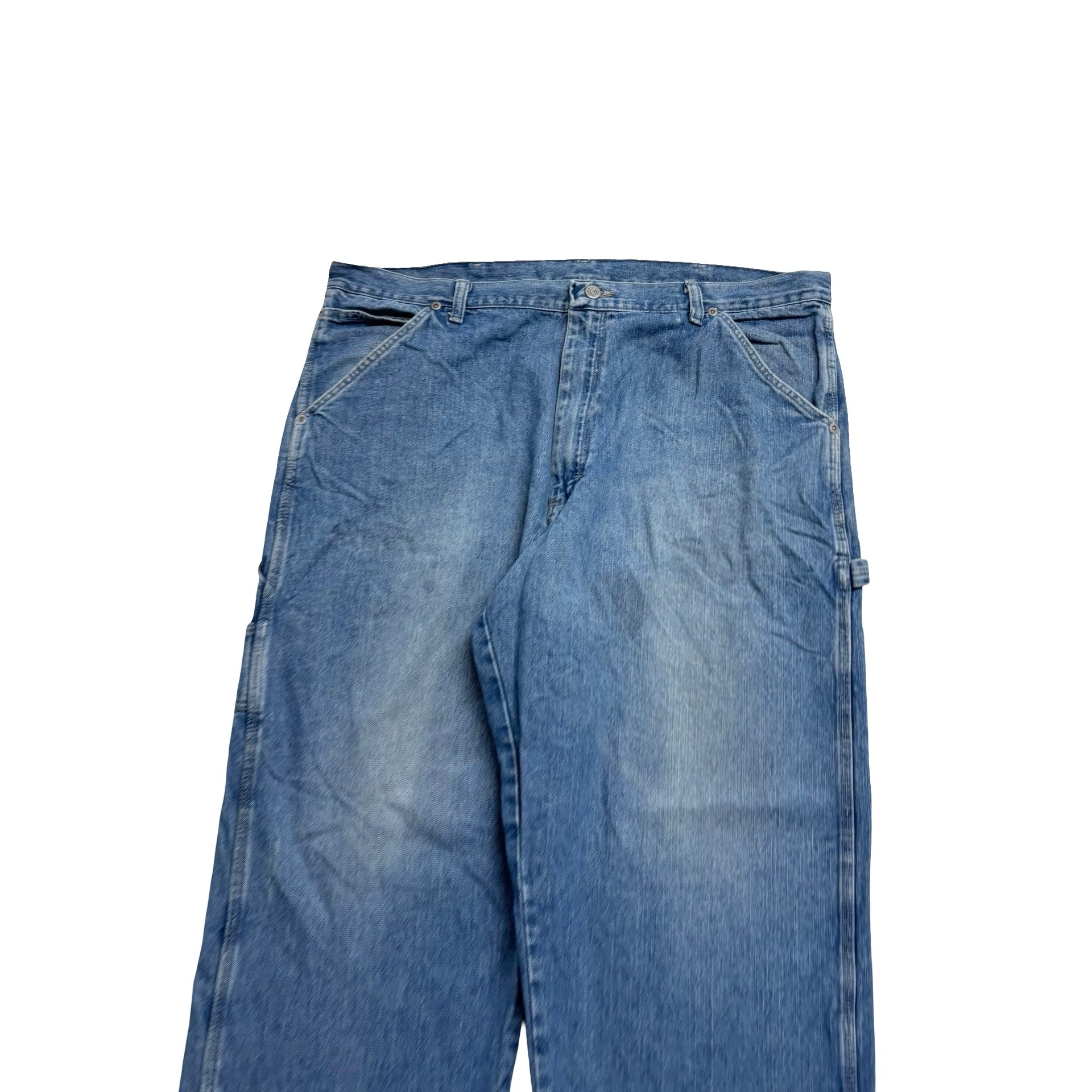 Wrangler Carpenter Jeans W38 L30 Mens Light Blue Relaxed Fit Vintage Denim