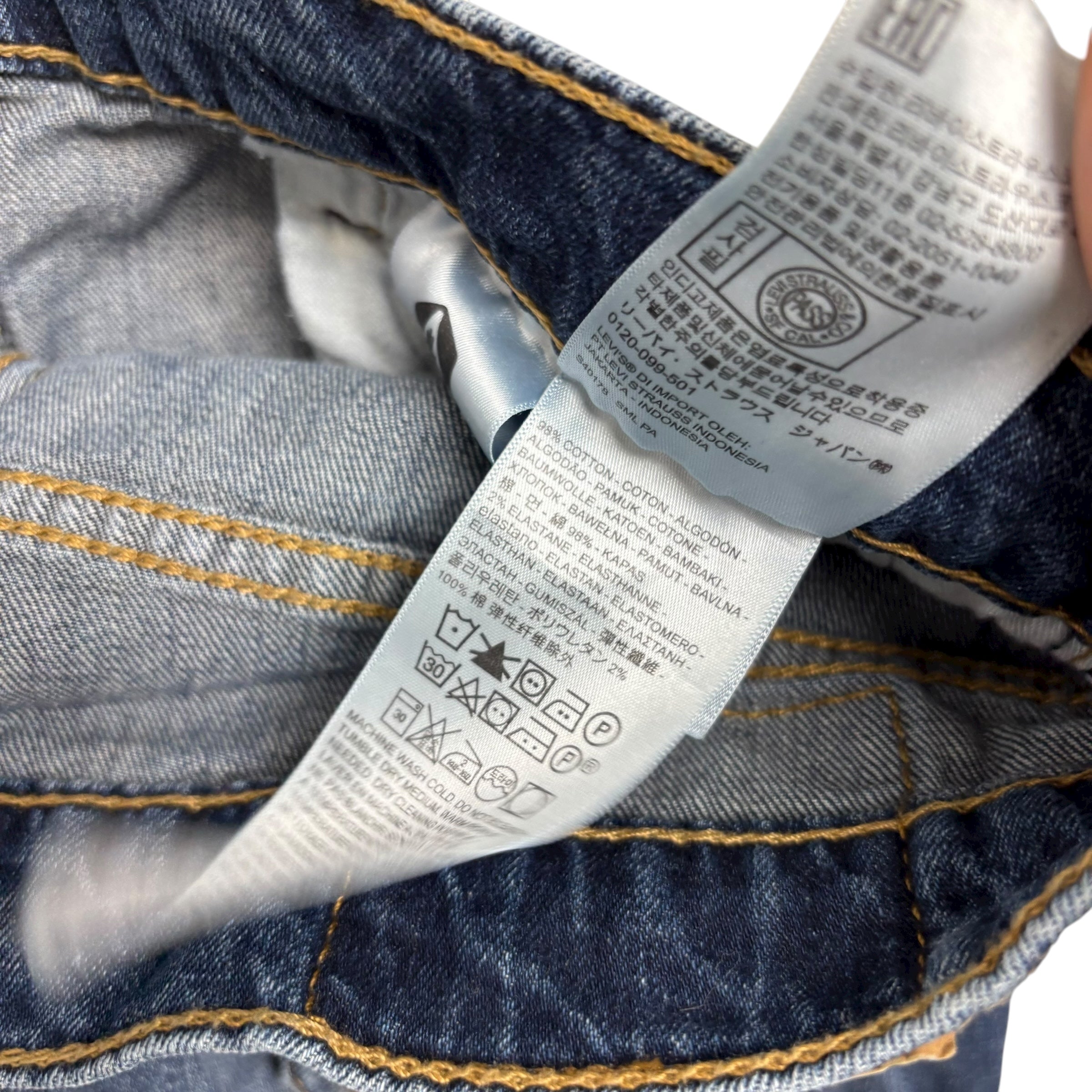 Levis 514 Jeans W30 L25 Mens Mid Blue Regular Straight Fit Stretch Denim