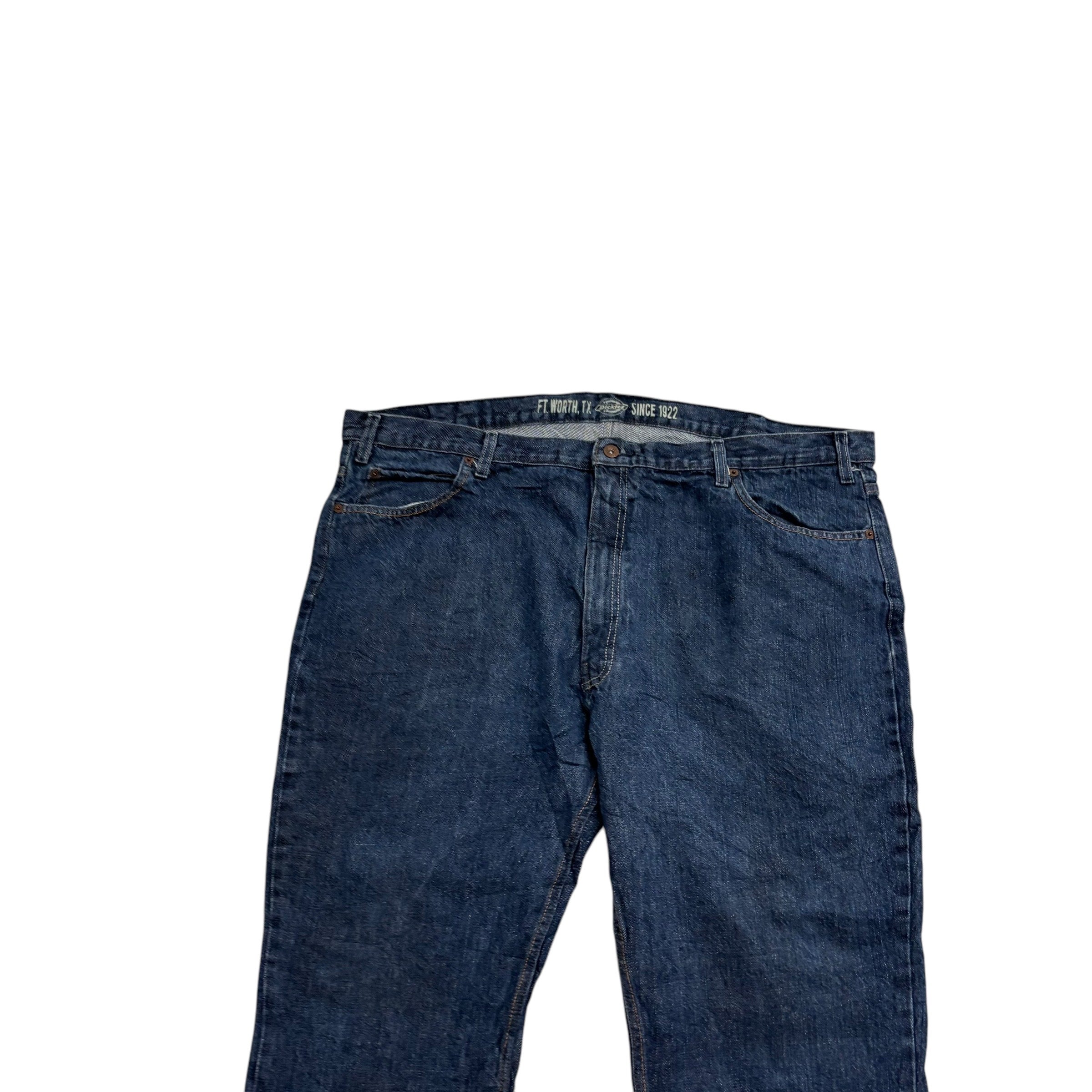 Dickies Jeans W46 L30 Mens Dark Blue Regular Straight Fit Denim (E)