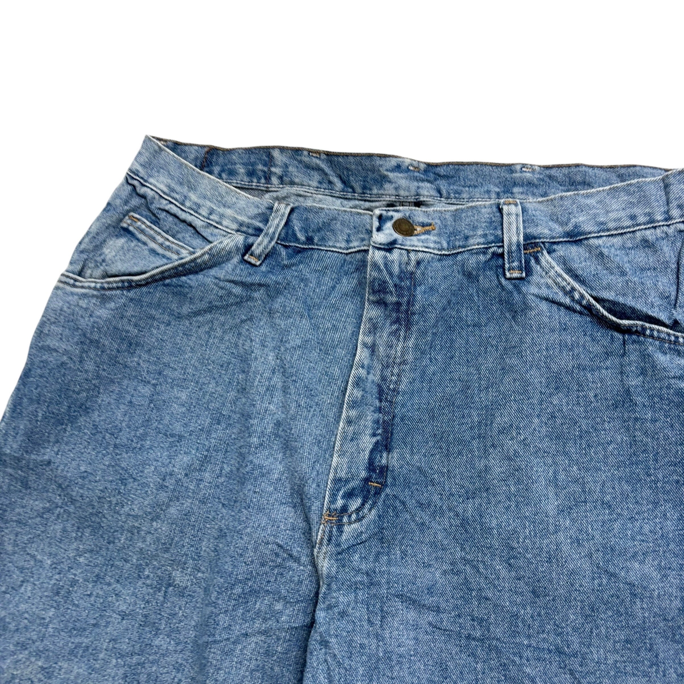 Wrangler Baggy Jorts W38 Mens Denim Shorts Light Blue Relaxed Fit (E)
