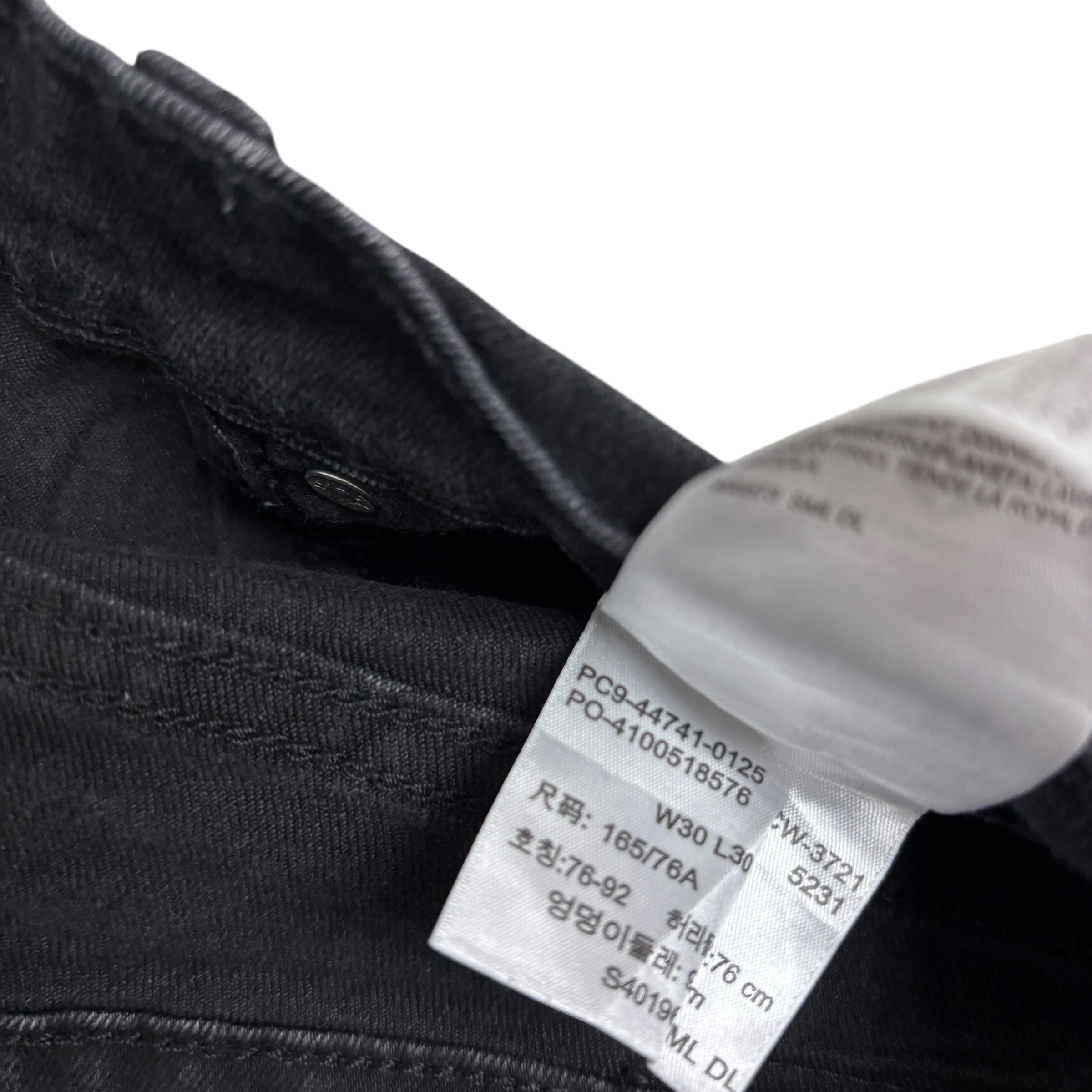 Levis Denizen Jeans W30 L30 Mens Black Slim Fit Stretch Denim (E)