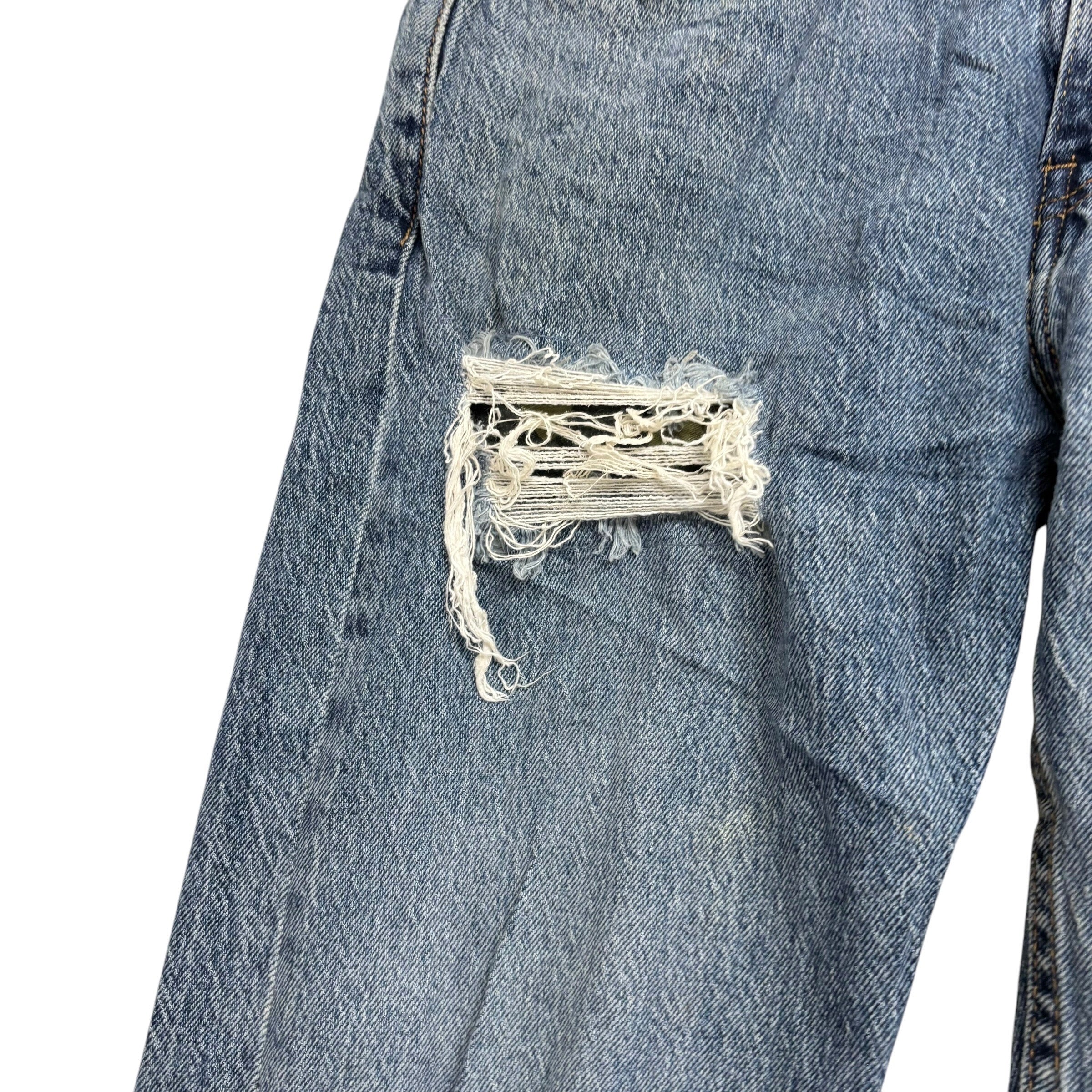 Levis 512 Jeans W29 L32 Mens Mid Blue Slim Taper Fit Distressed Stretch