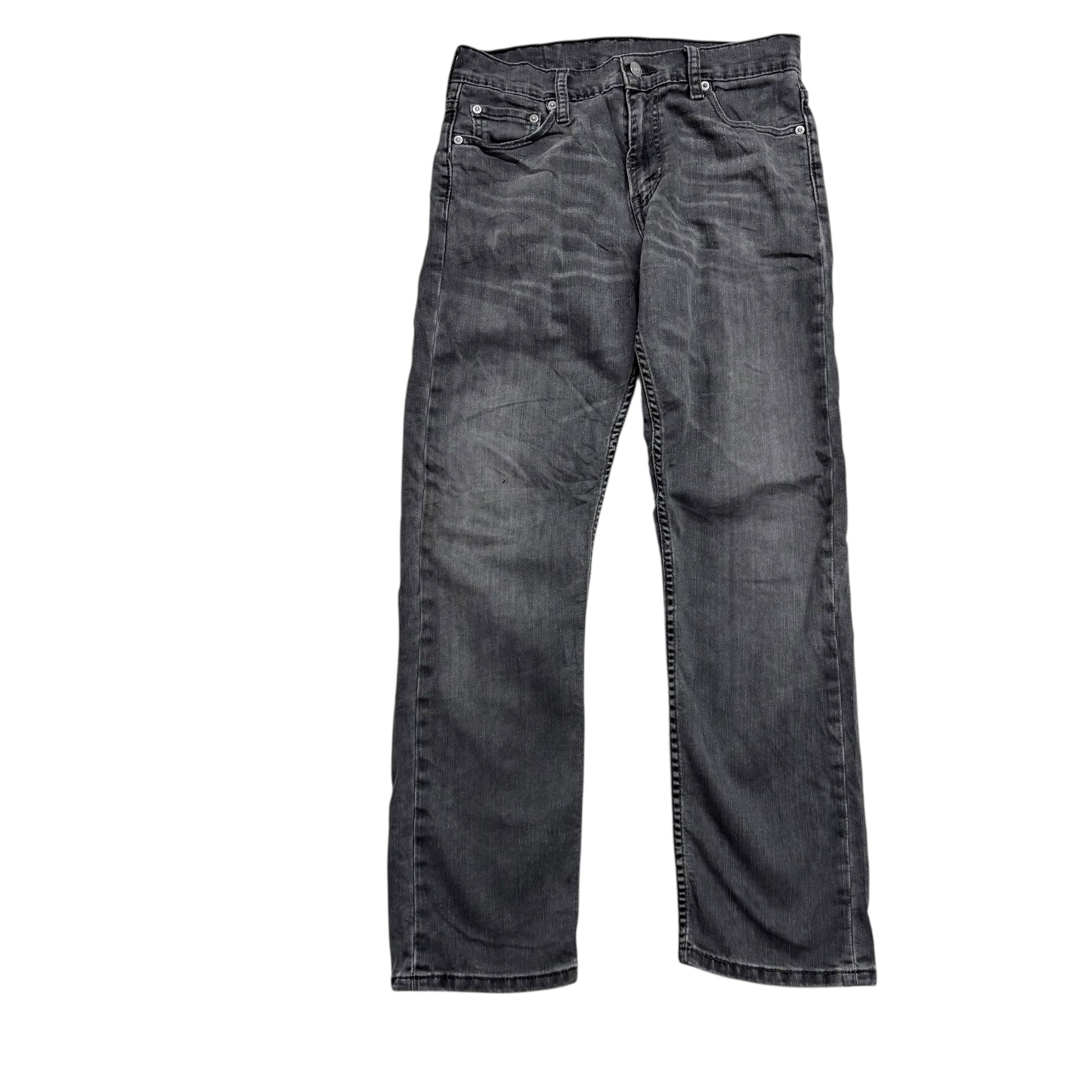 Levis 504 Jeans W30 L29 Mens Grey Regular Straight Fit Stretch Denim
