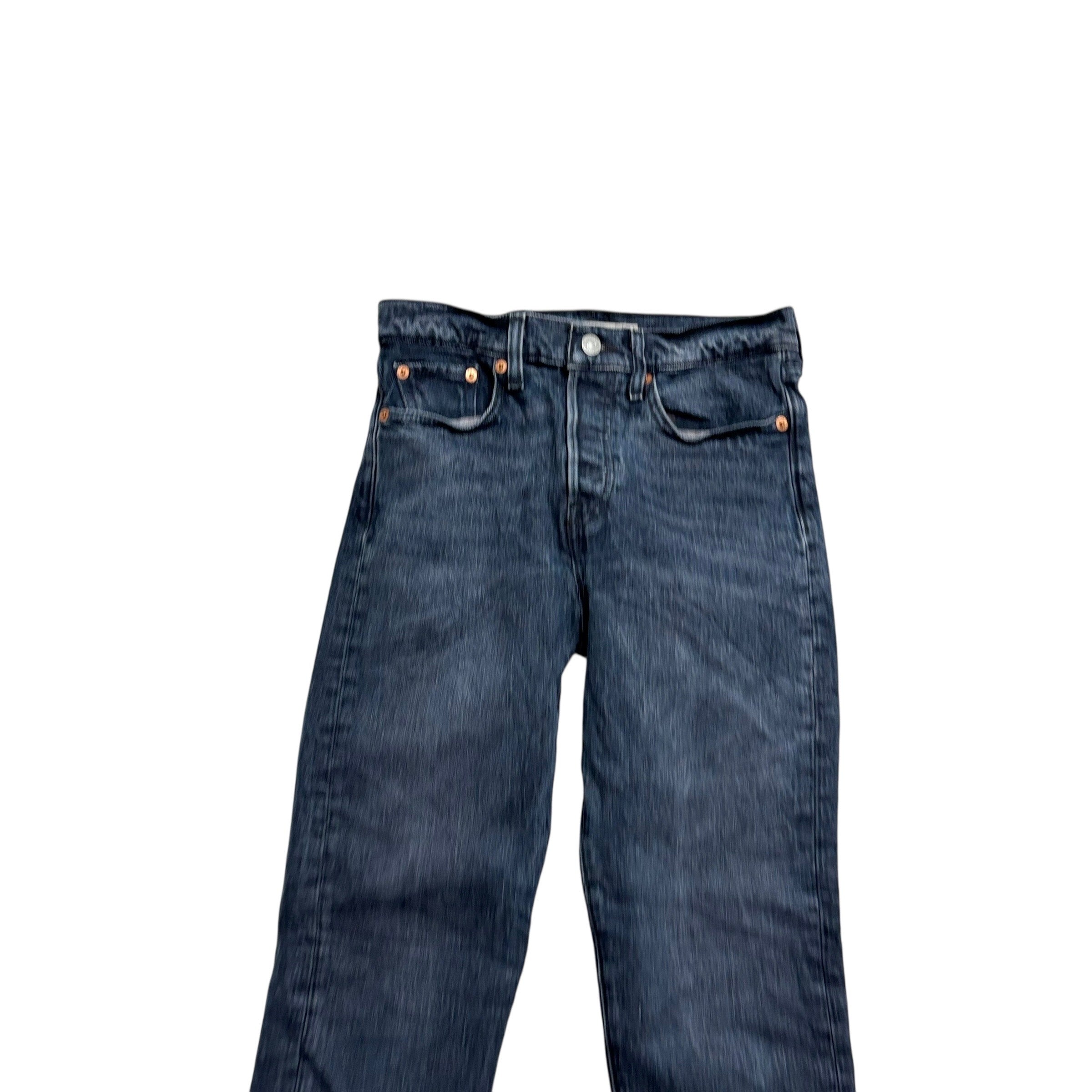 Levis Wedgie Jeans W25 L28 Womens Navy Blue Stretch Denim (E)