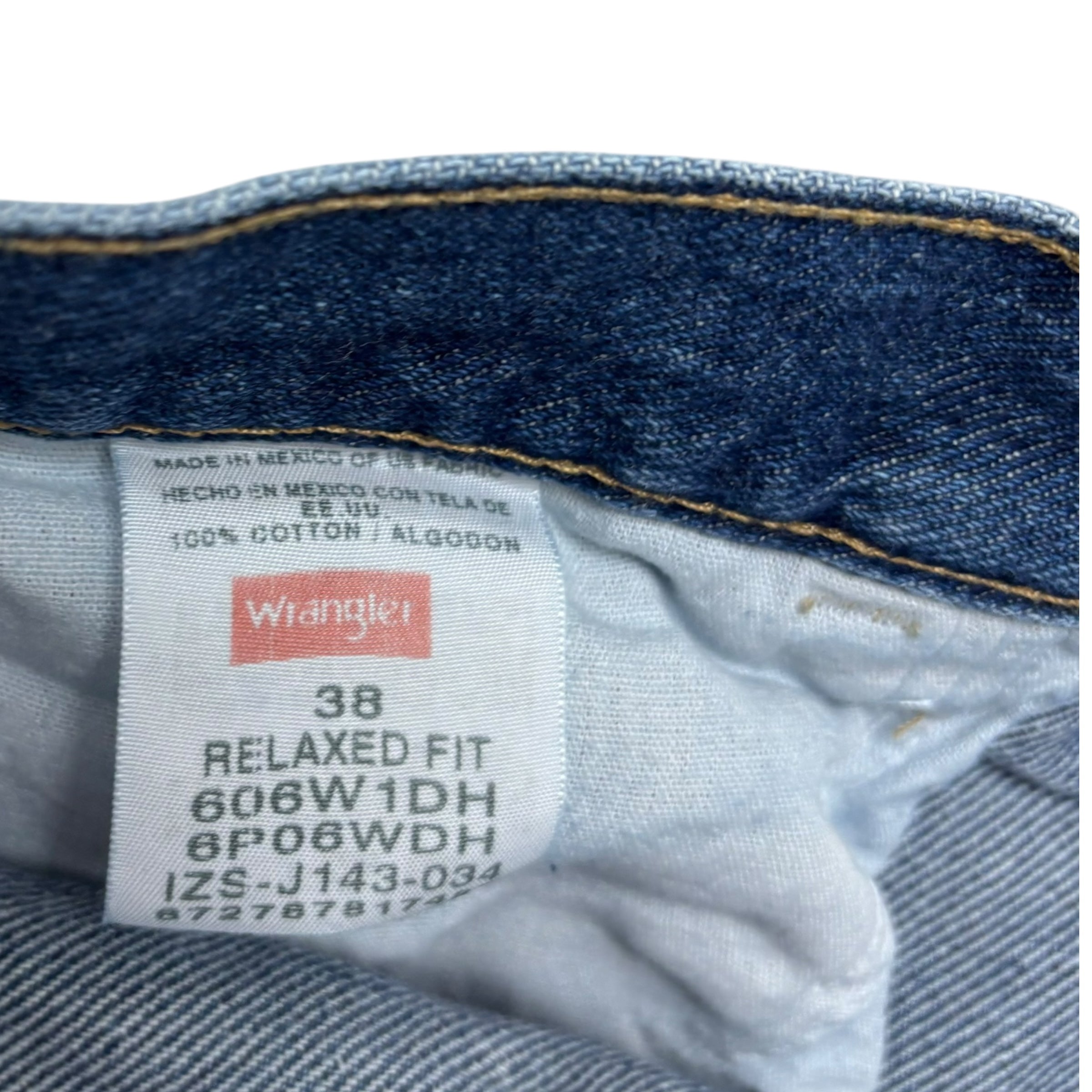 Wrangler Baggy Jorts W38 Mens Denim Shorts Mid Blue Relaxed Fit (E)