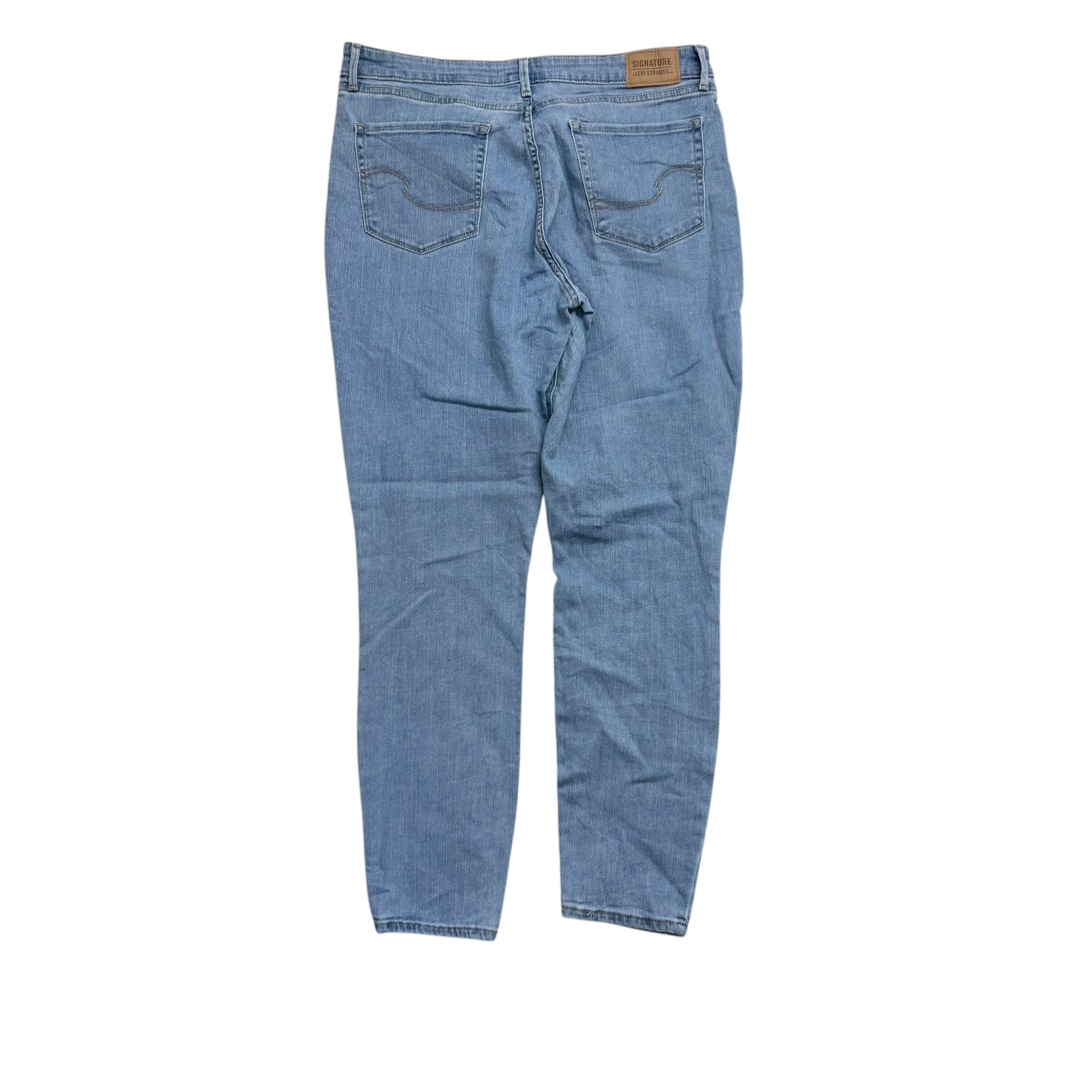 Levis Signature Jeans W34 L30 Womens Skinny Fit Light Blue Stretch Denim (E)