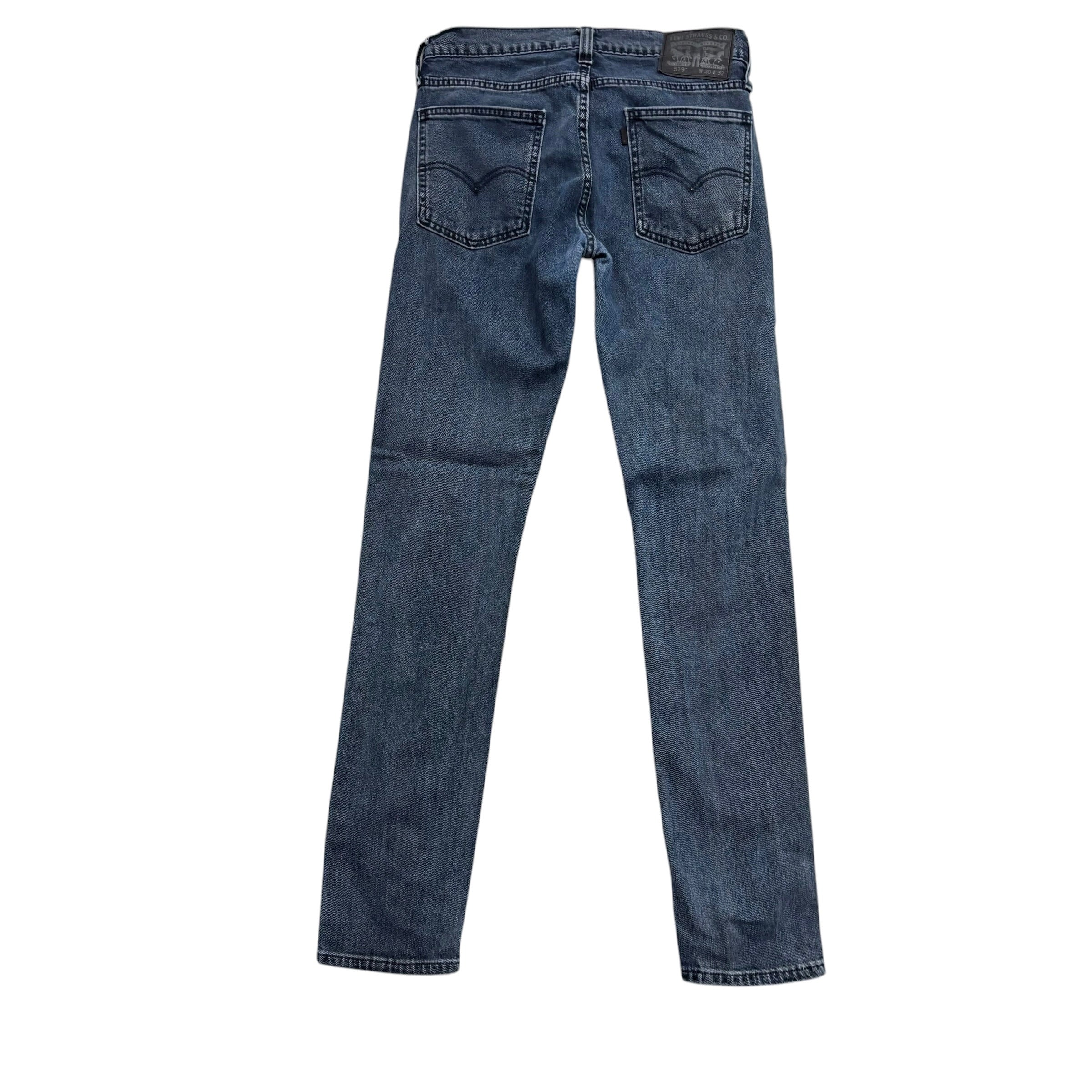Levis 519 Jeans W30 L32 Mens Navy Blue Super Skinny Fit Stretch Denim