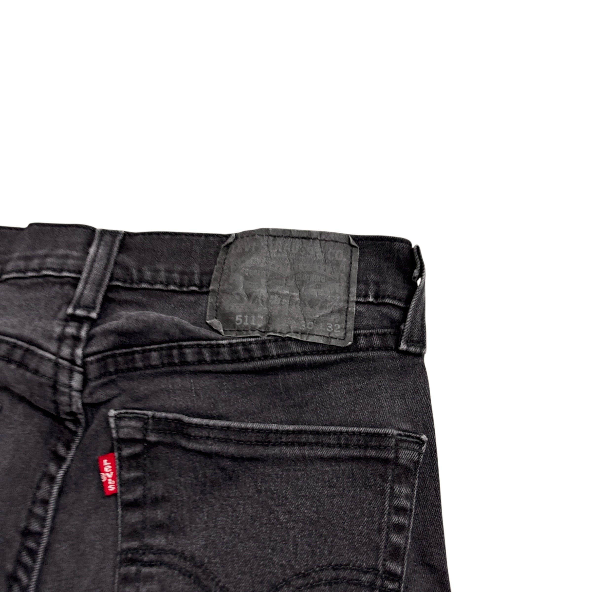 Levis 511 Jeans W29 L32 Mens Black Slim Fit Stretch Denim