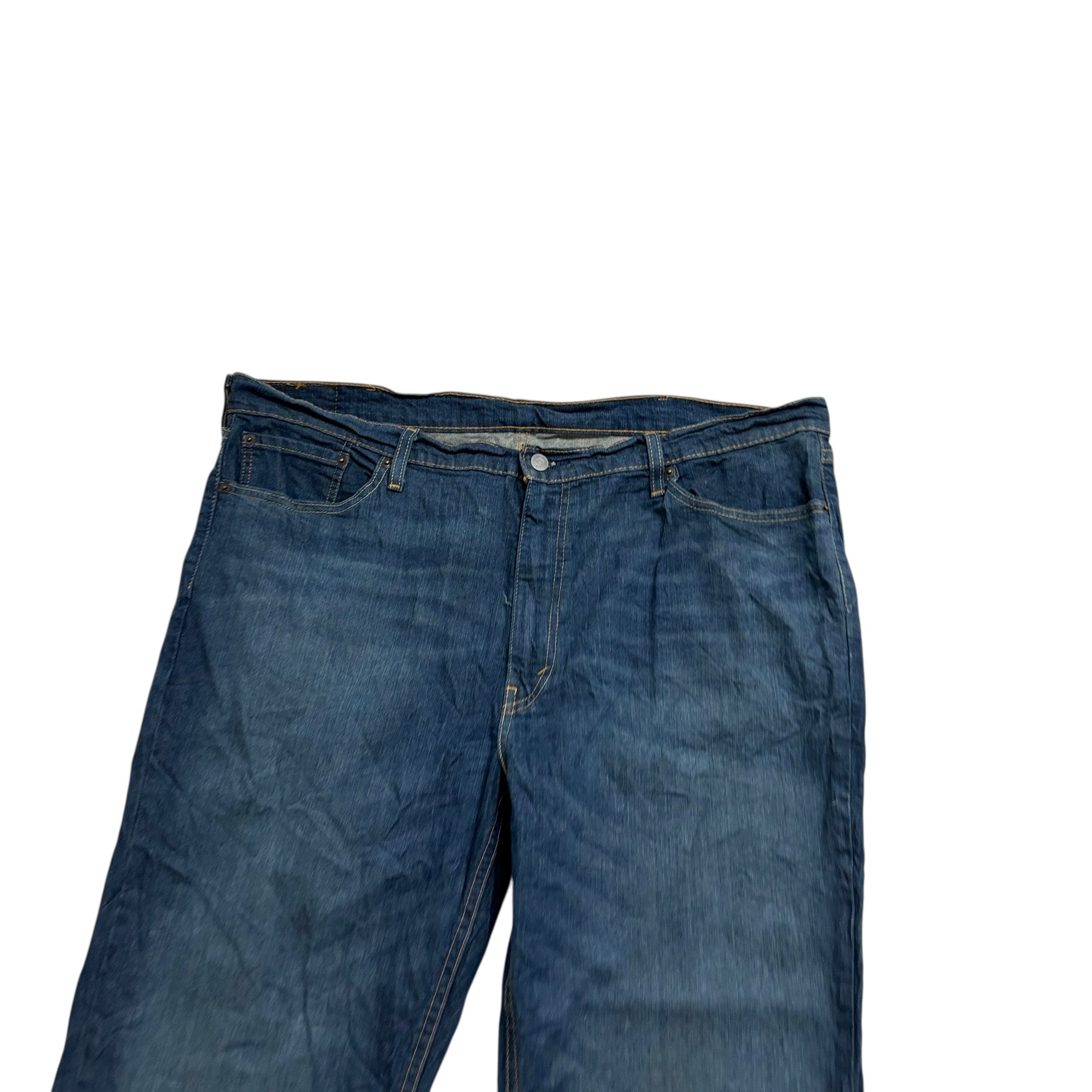 Levis 541 Jeans W42 L30 Mens Dark Blue Athletic Tapered Fit Stretch Denim (E)