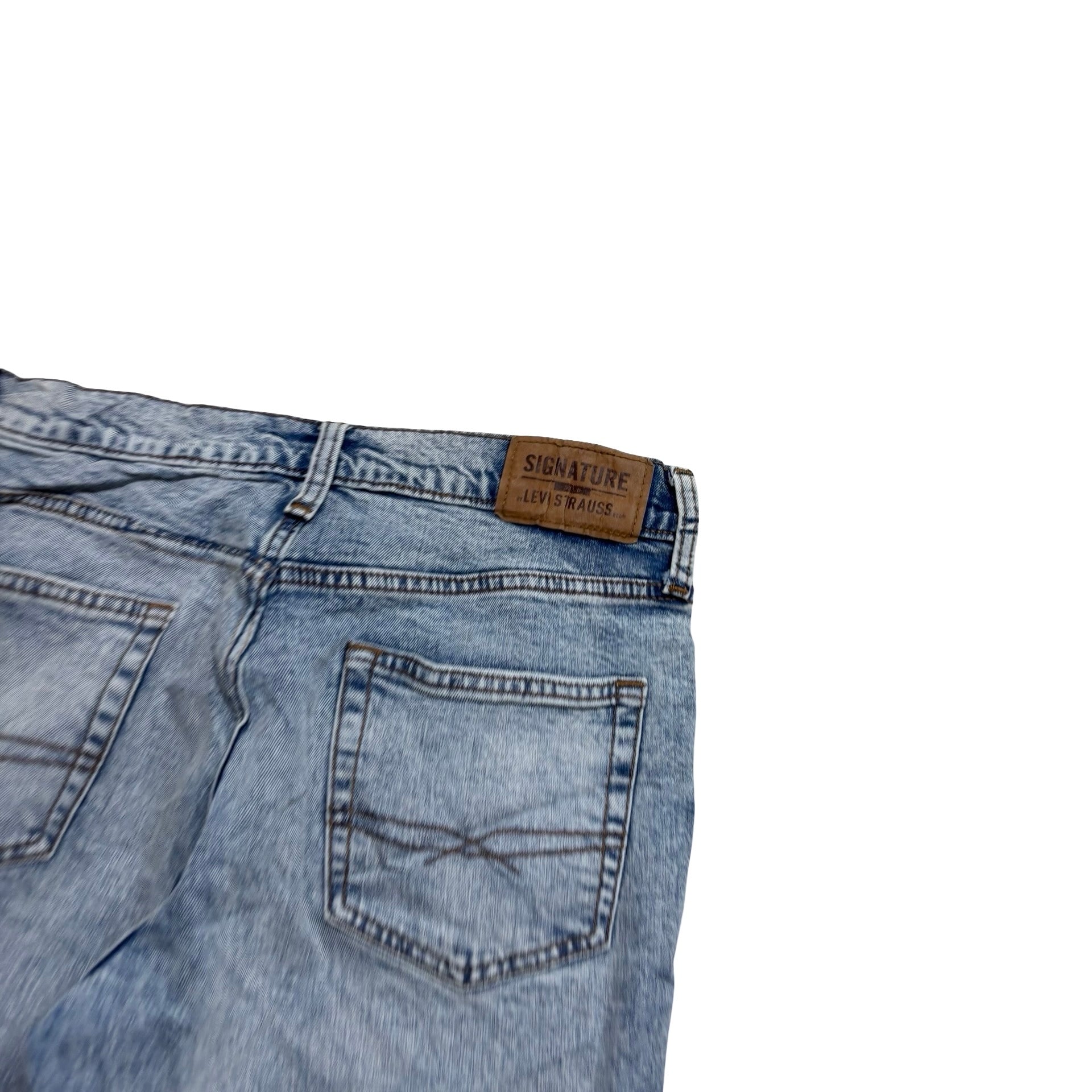 Levis Signature Jeans W29 L29 Mens Light Blue Athletic Tapered Fit Stretch Denim