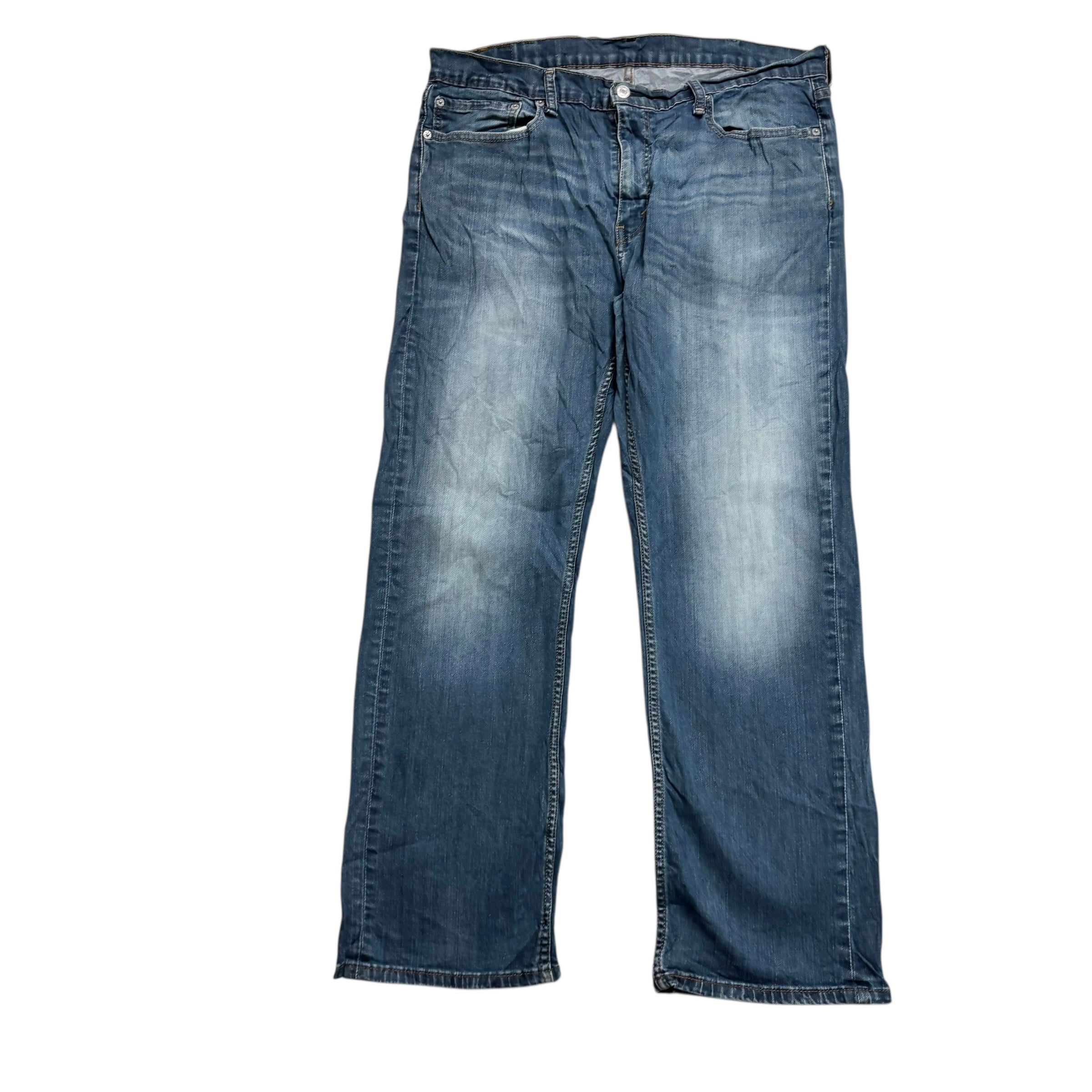 Levis 559 Jeans W38 L30 Mens Mid Blue Baggy Relaxed Straight Stretch Denim (E)
