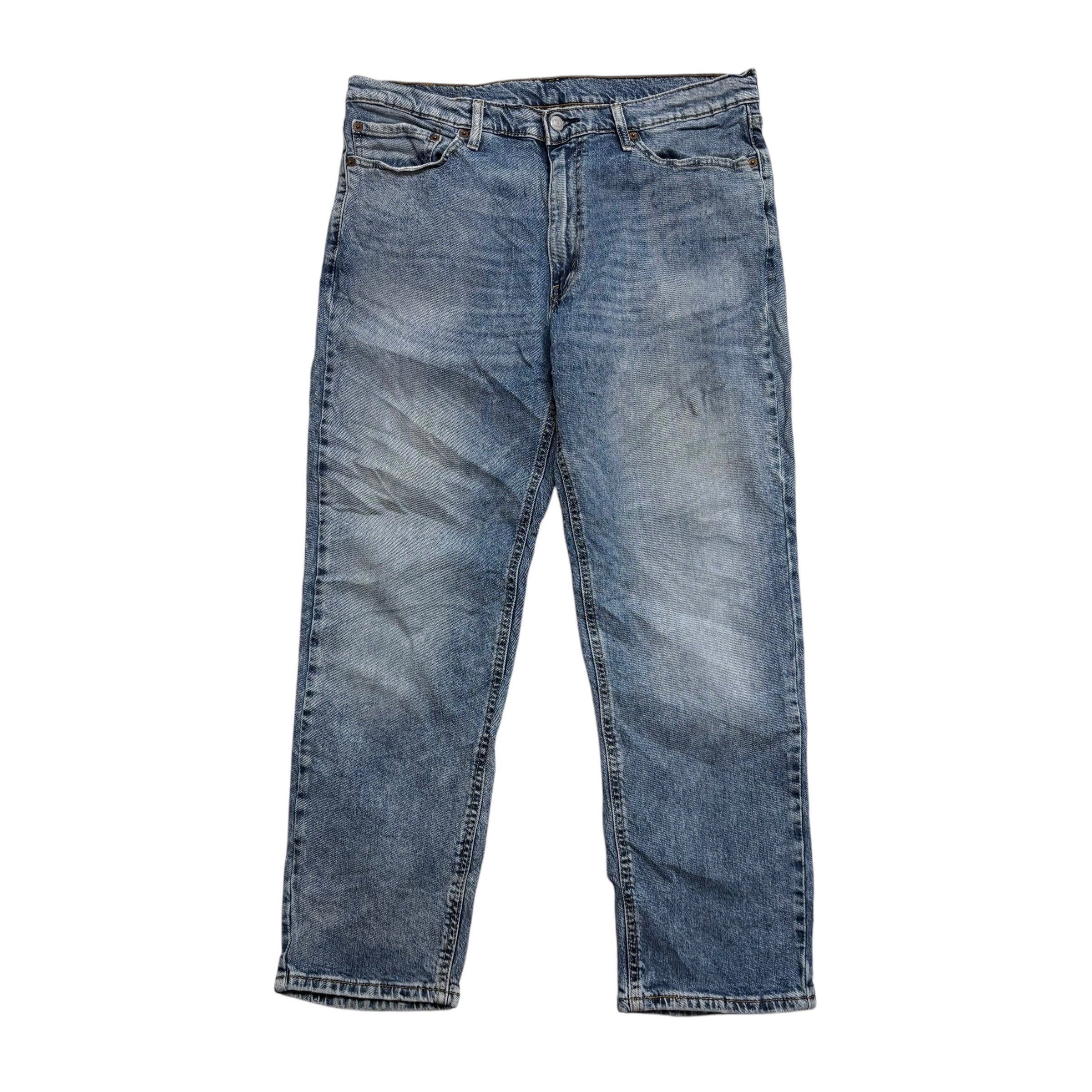 Levis 541 Jeans W36 L28 Mens Acid Wash Blue Athletic Tapered Fit Stretch Denim