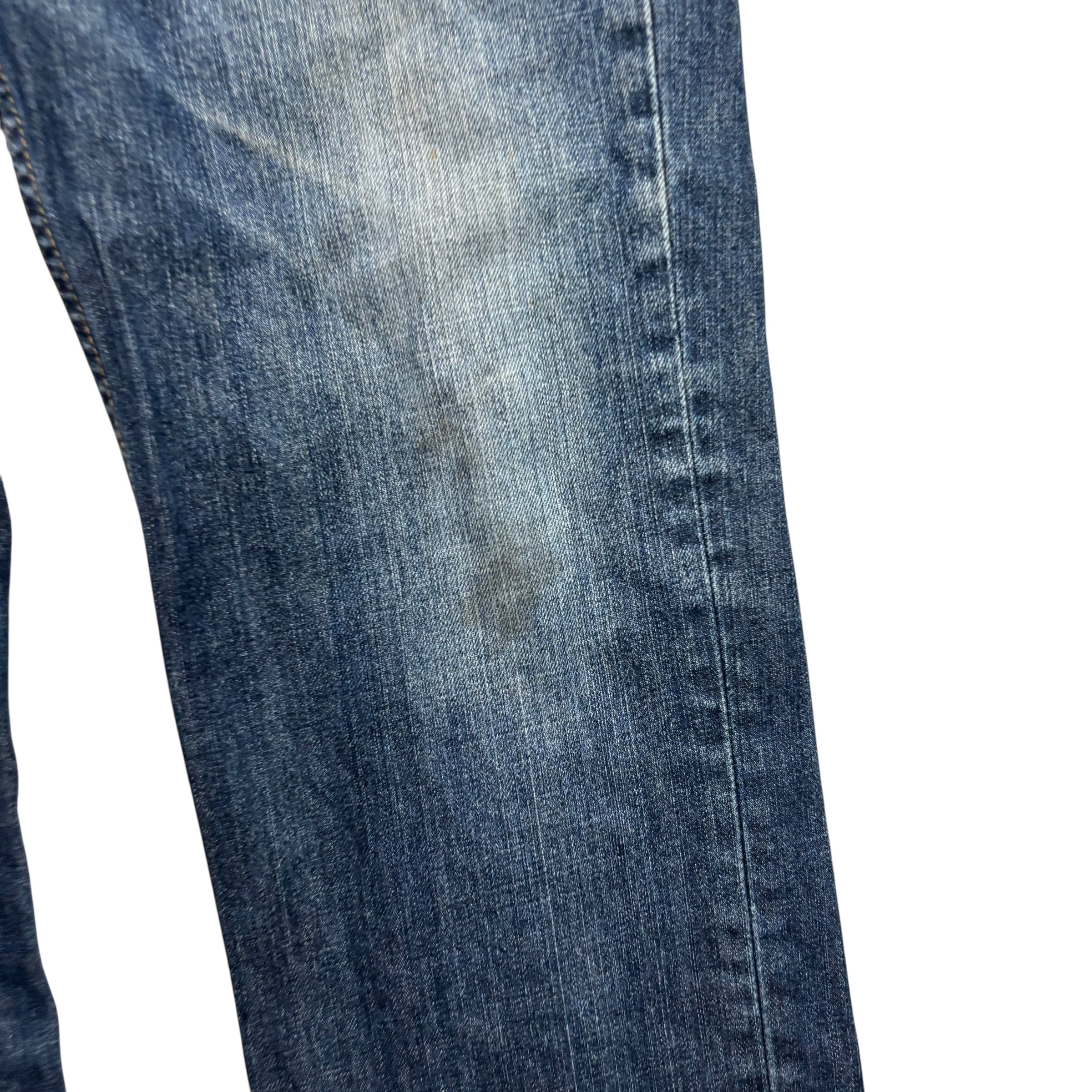 Levis 514 Jeans W32 L30 Mens Dark Blue Regular Straight Fit Denim (F)