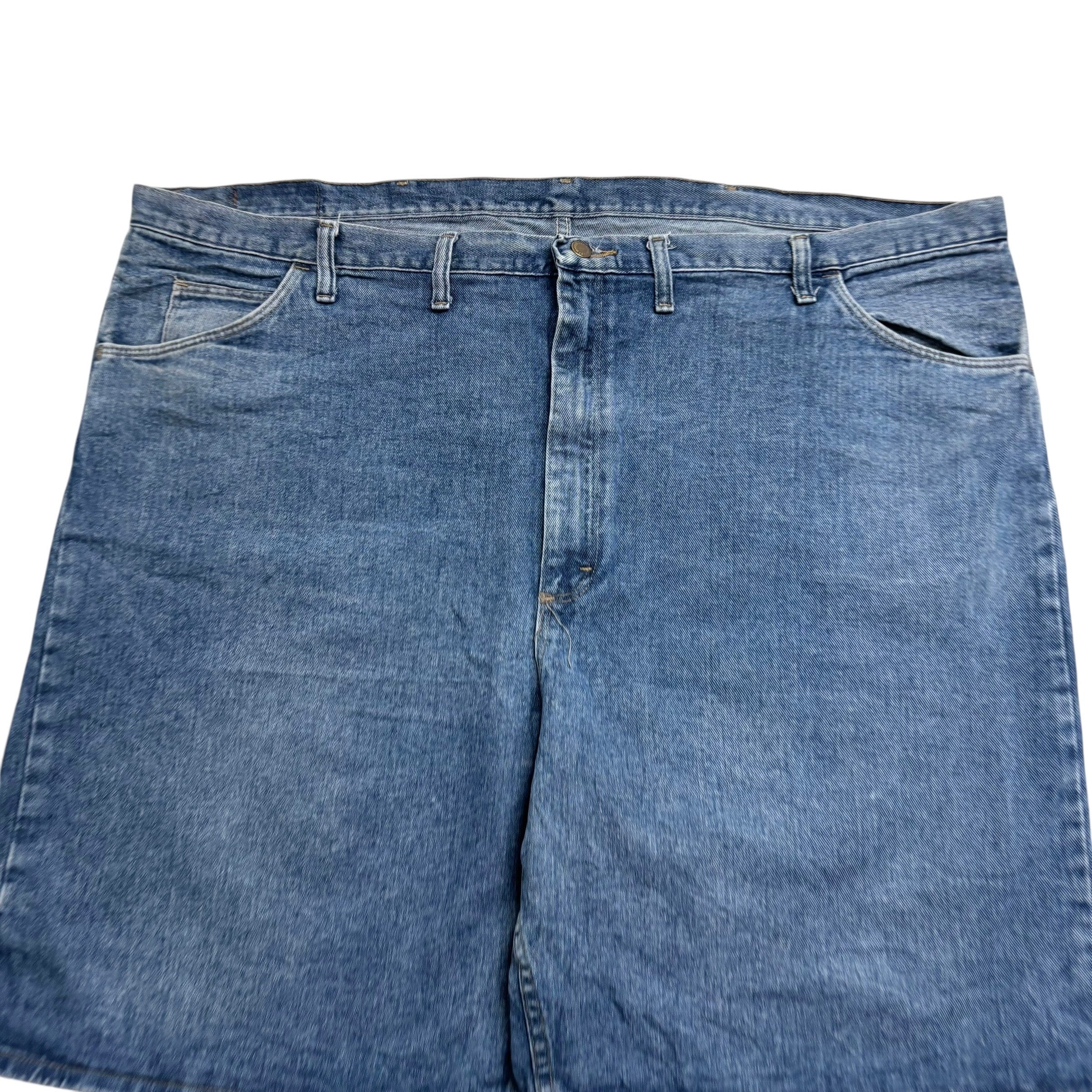 Vintage Wrangler Baggy Jorts W42 Mens Denim Shorts Mid Blue Relaxed Fit (E)
