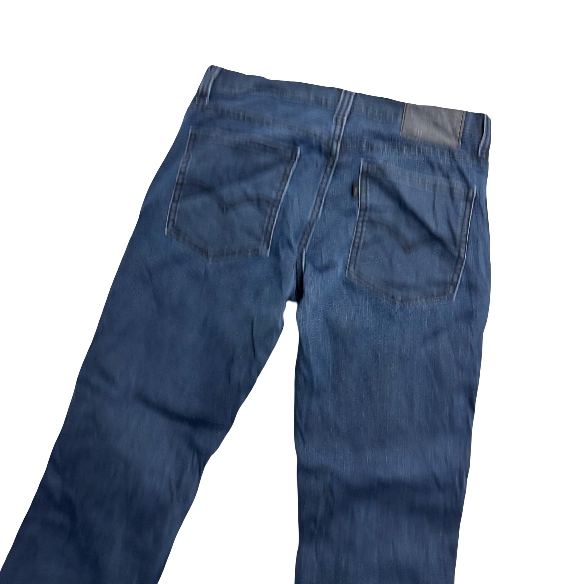 Levis 511 Jeans W30 L30 Mens Waxed Navy Blue Slim Fit Stretch Denim (E)
