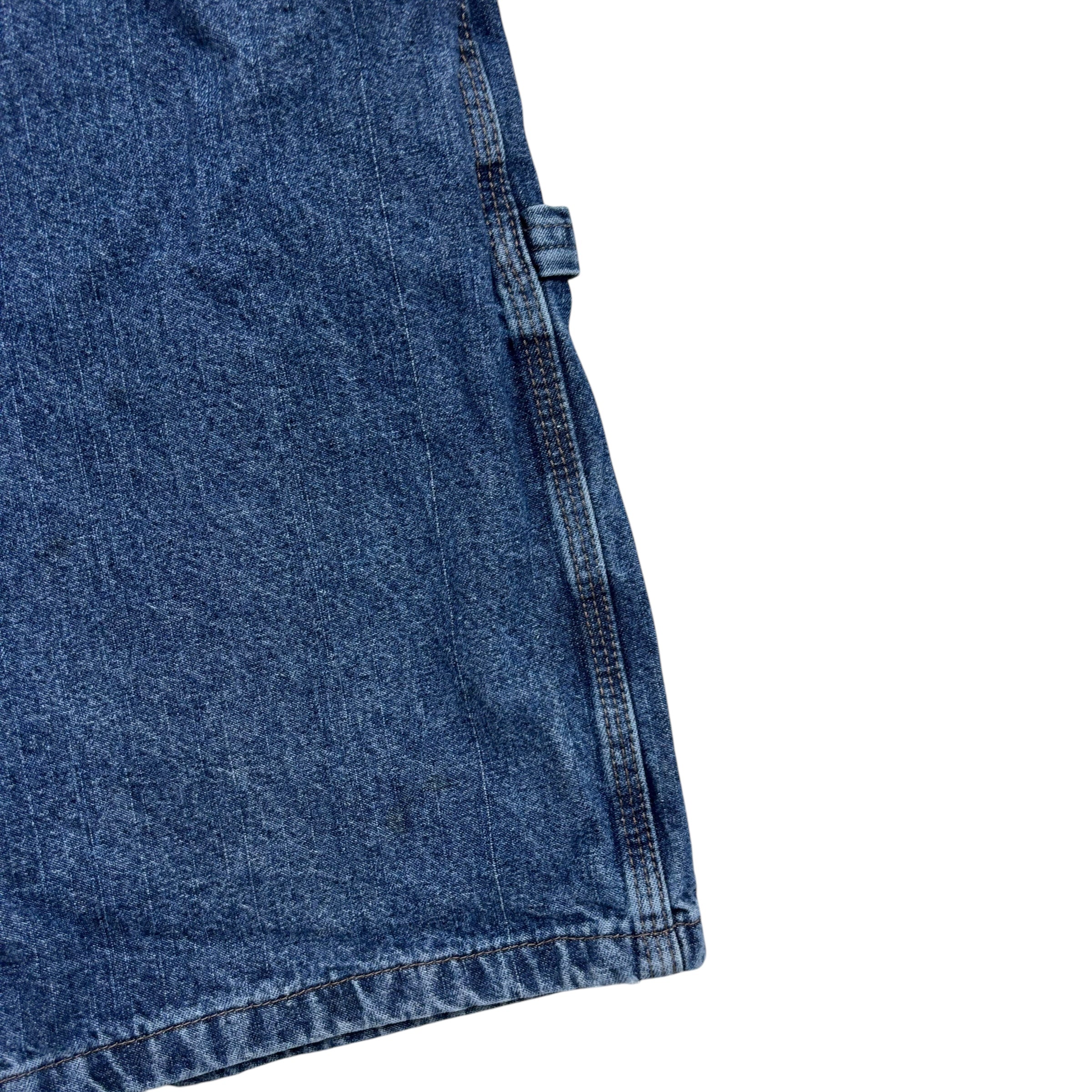 Wrangler Baggy Jorts W36 Mens Mid Blue Denim Shorts Relaxed Fit Carpenter