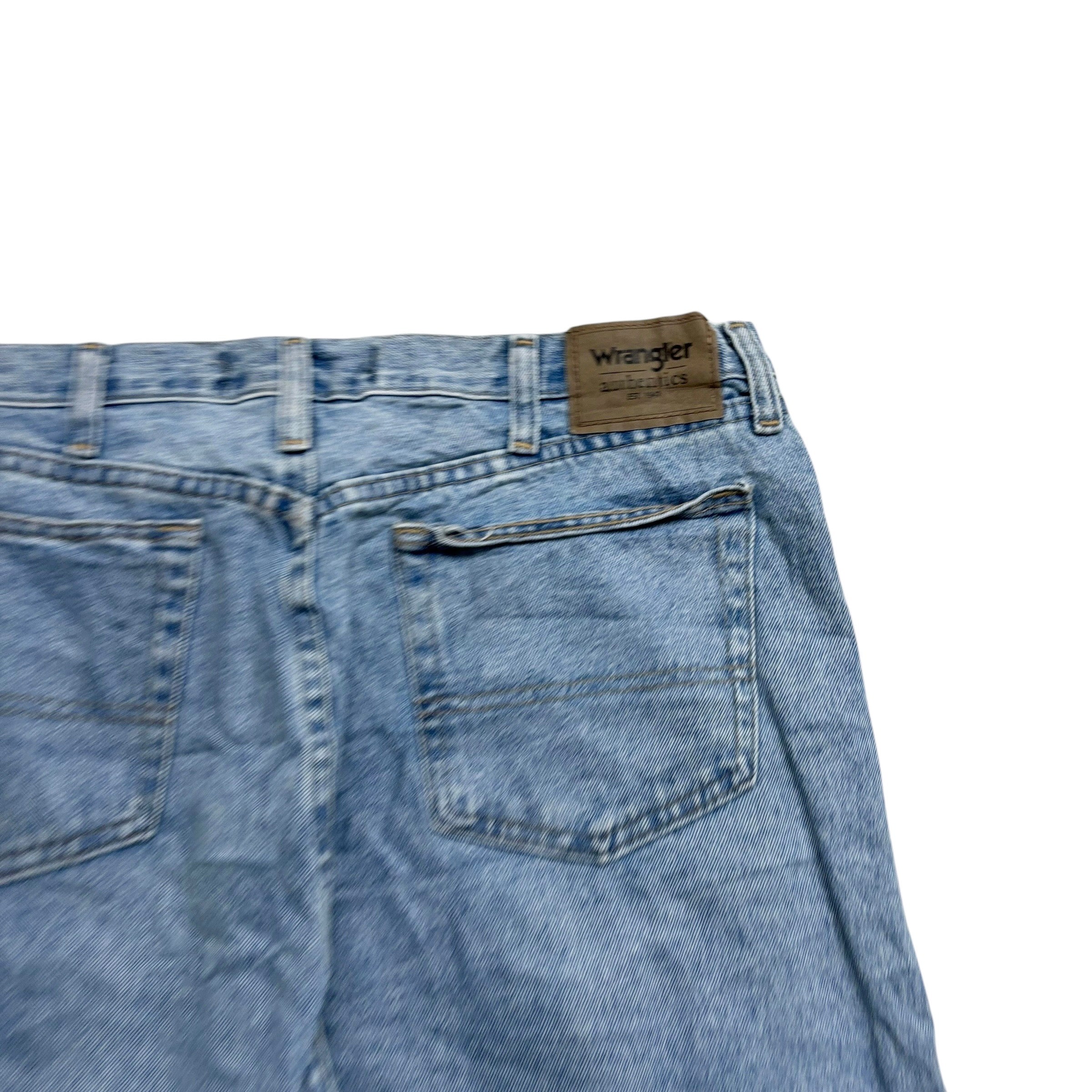 Wrangler Baggy Jorts W36 Mens Denim Shorts Light Blue Relaxed Fit (E)