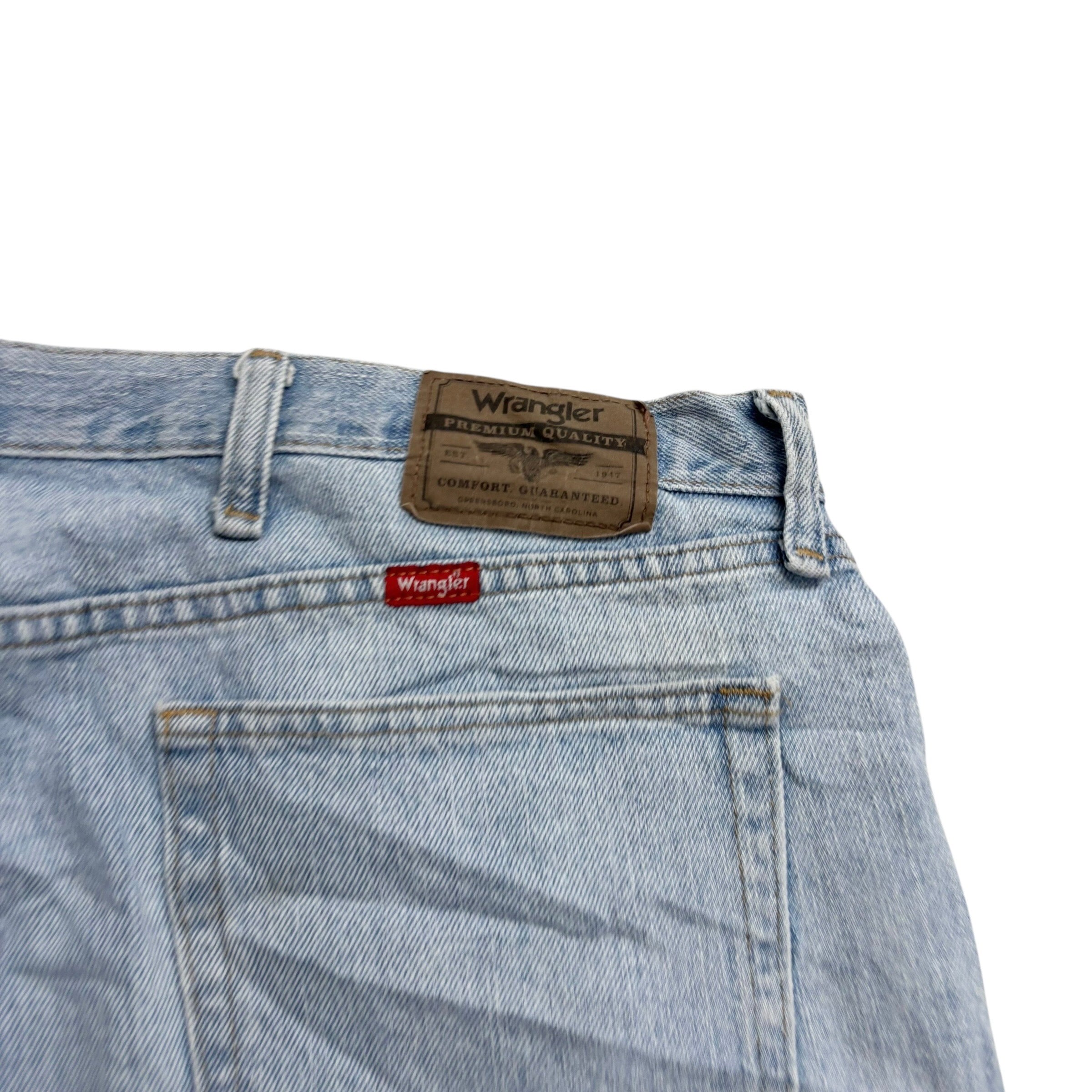 Wrangler Baggy Jorts W42 Mens Denim Shorts Light Blue Relaxed Fit