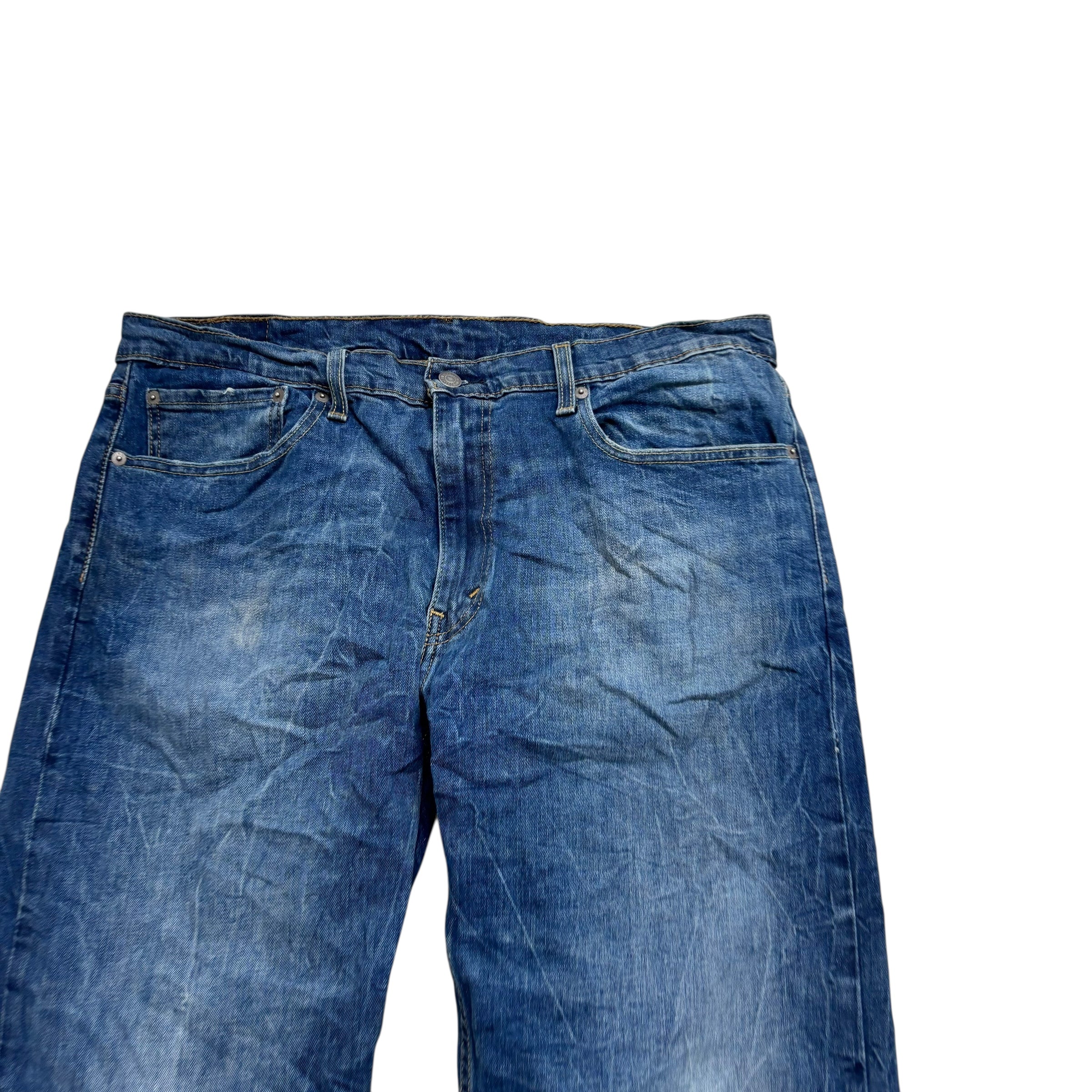 Levis 502 Jeans W36 L38 Mens Mid Blue Regular Tapered Fit Stretch Denim