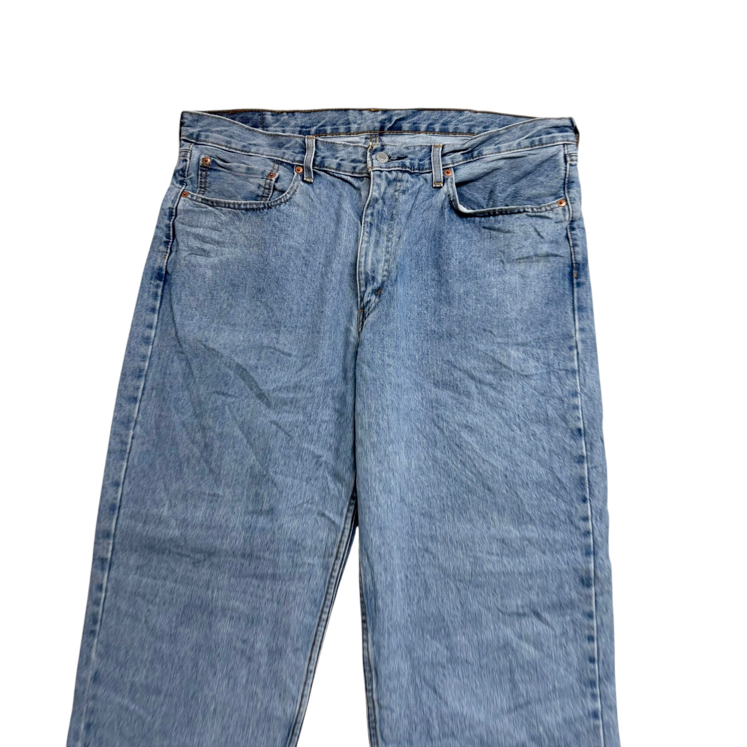 Levis 550 Jeans W38 L32 Mens Light Blue Baggy Relaxed Straight Fit Denim (E)