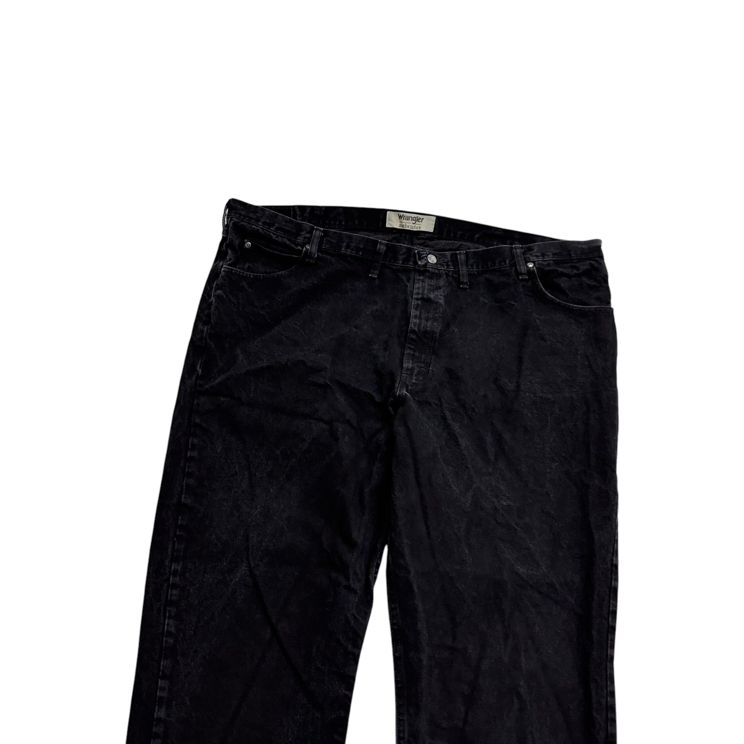 Wrangler Jeans W50 L32 Mens Black Relaxed Straight Fit Baggy Denim (E)