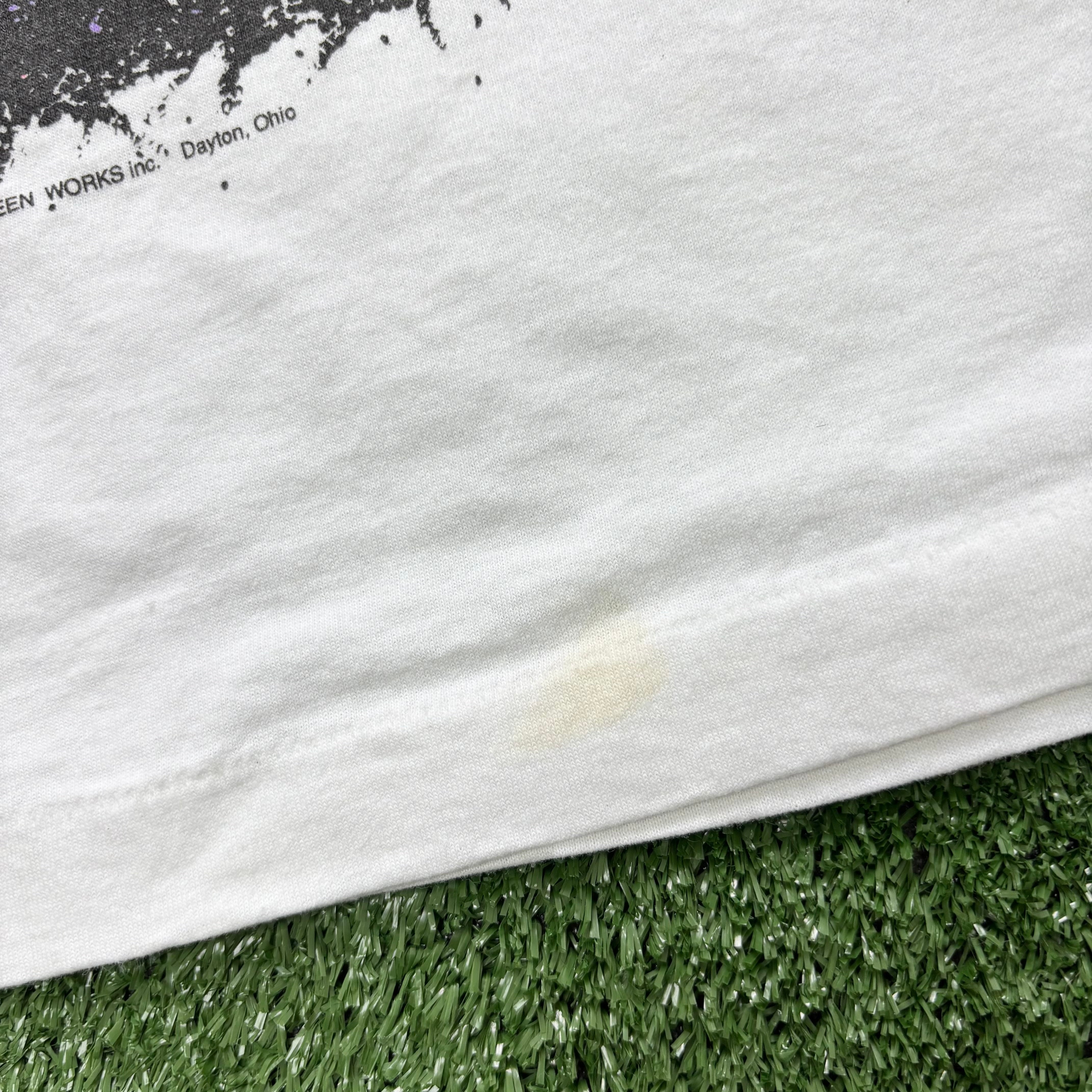 Vintage T Shirt Mens XS White Single Stitch Graphic Print 90s Airplanes