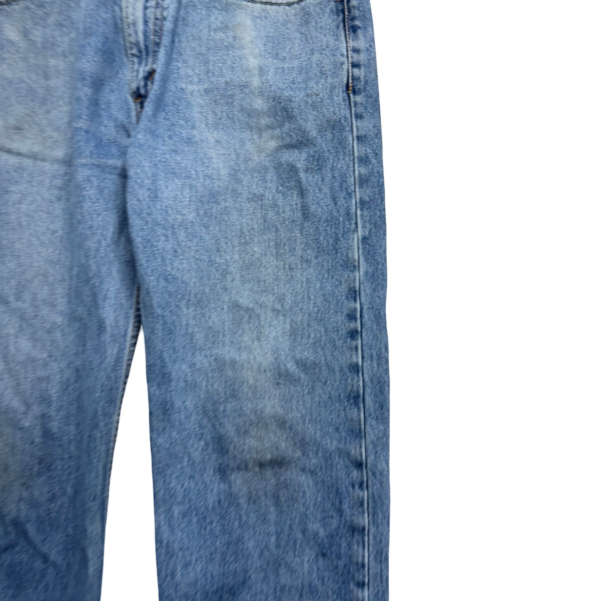 Levis 505 Jeans W36 L34 Mens Light Blue Regular Straight Fit Denim (F)