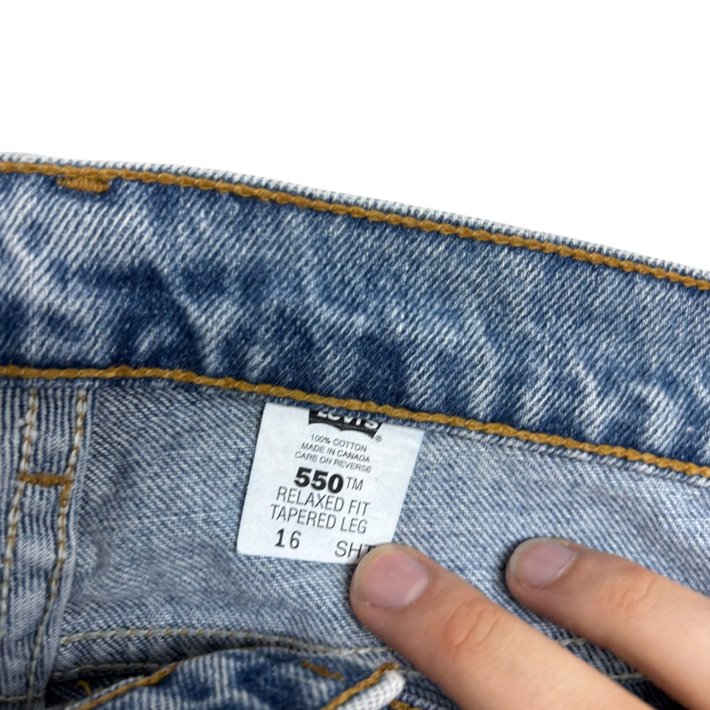 Levis 550 Jeans W34 L30 Womens Light Blue Relaxed Tapered Fit Vintage