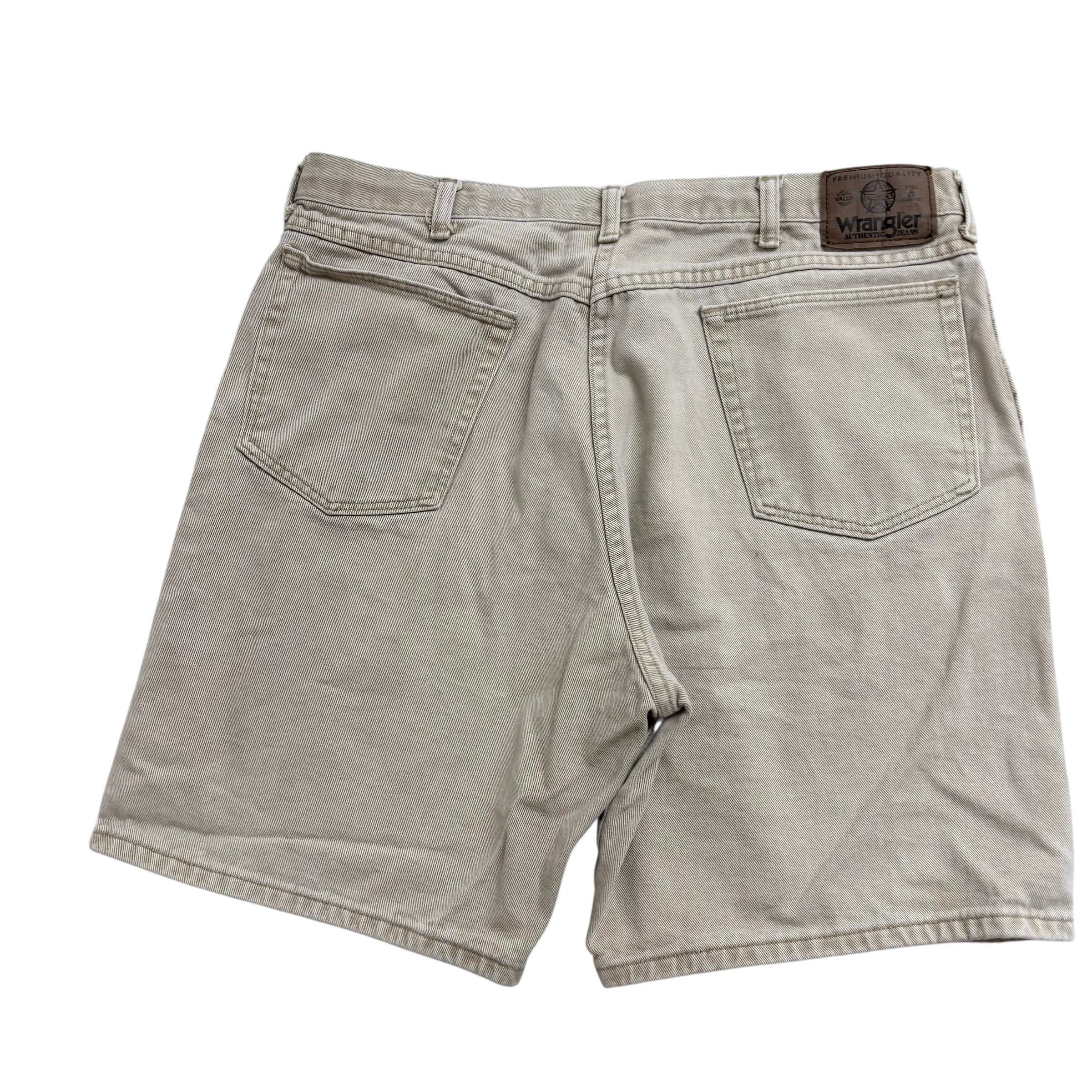 Vintage Wrangler Jorts W36 Mens Stone Denim Shorts Regular Fit