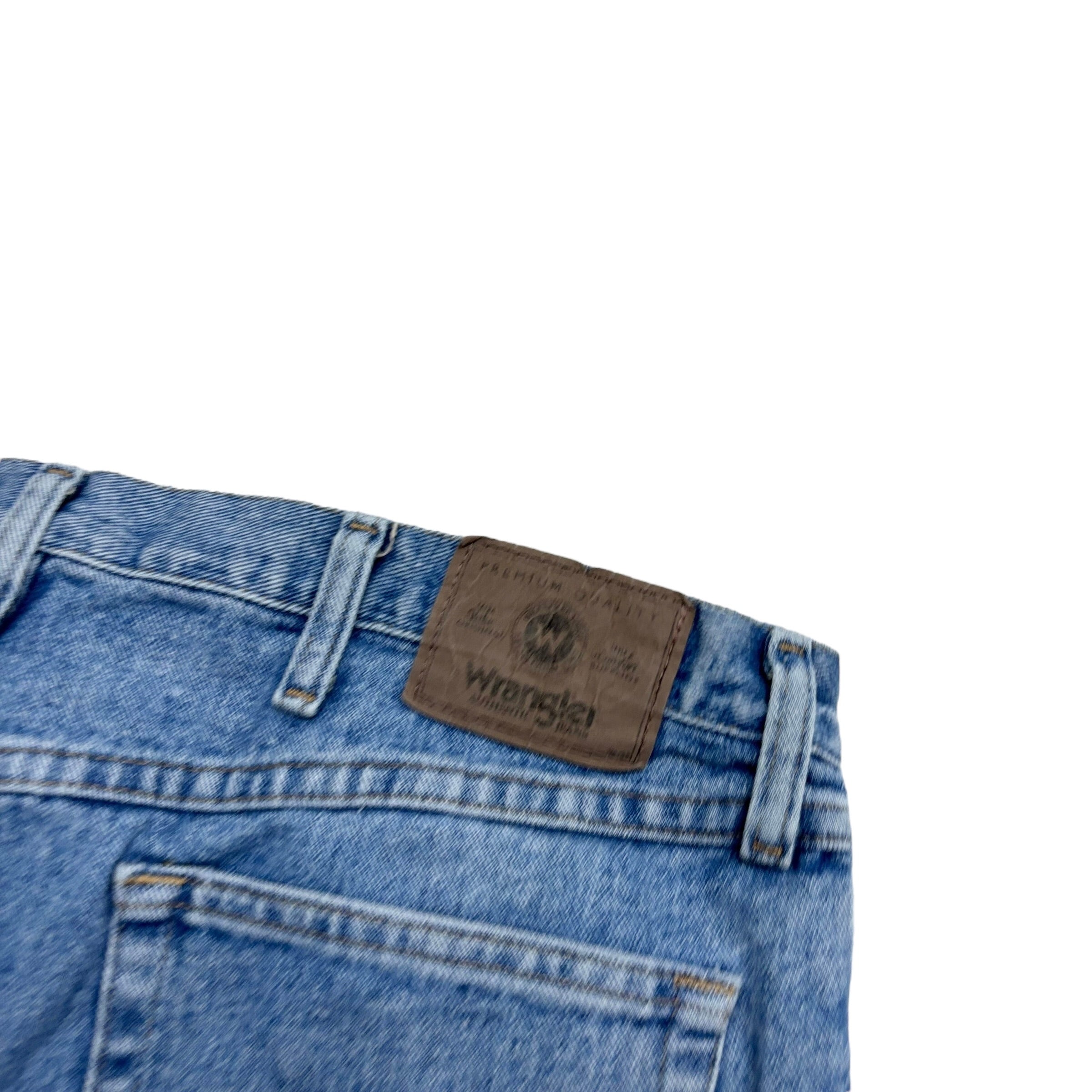 Wrangler Jeans W38 L32 Mens Light Blue Baggy Relaxed Straight Fit Denim (E)