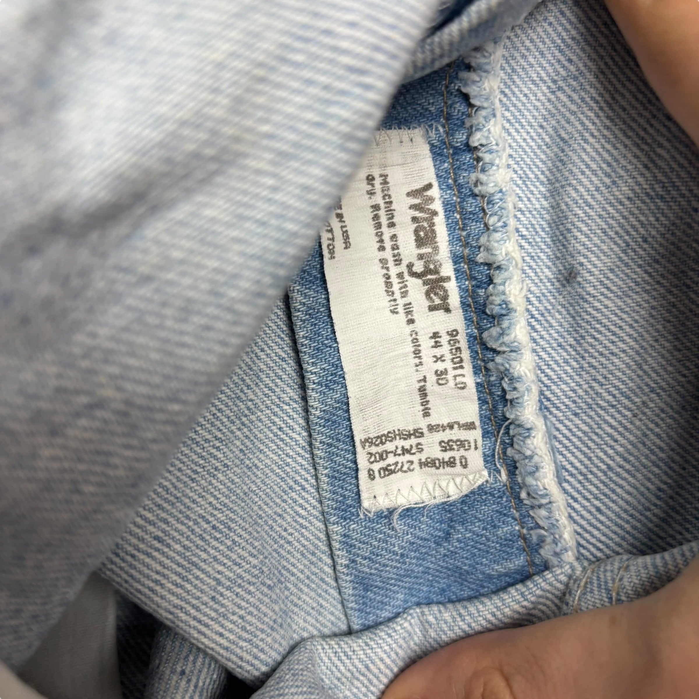 Wrangler Jeans W42 L30 Mens Light Blue Regular Straight Fit USA Made Vintage