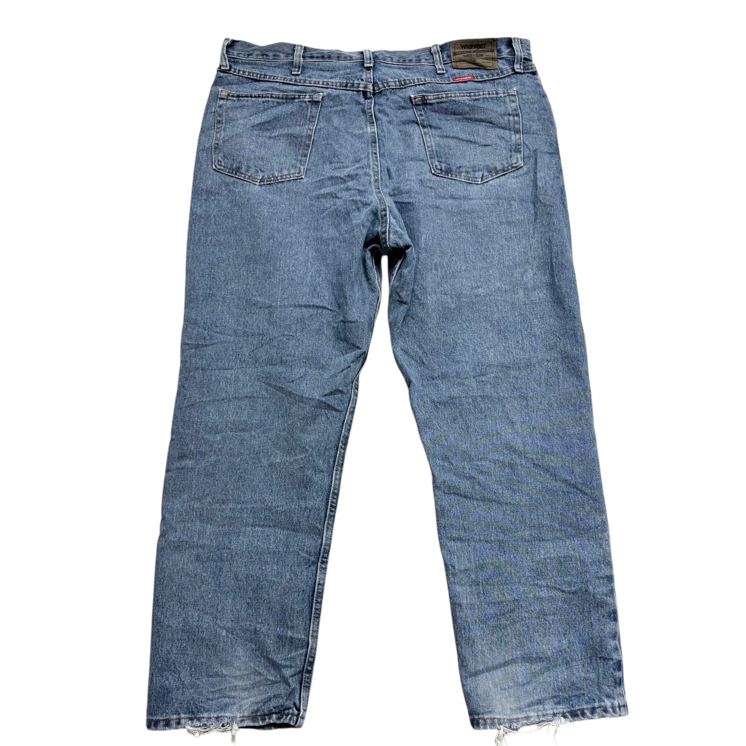 Wrangler Jeans W40 L30 Mens Light Blue Relaxed Straight Fit Denim (F)